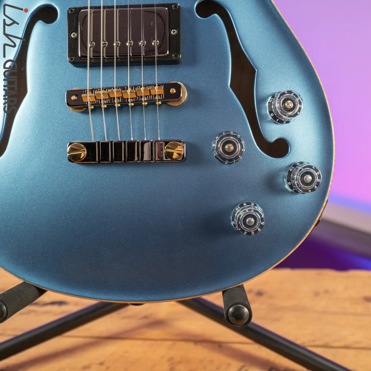 PRS McCarty 594 Hollowbody II Wood Library Frost Blue Metallic Satin - Image 4
