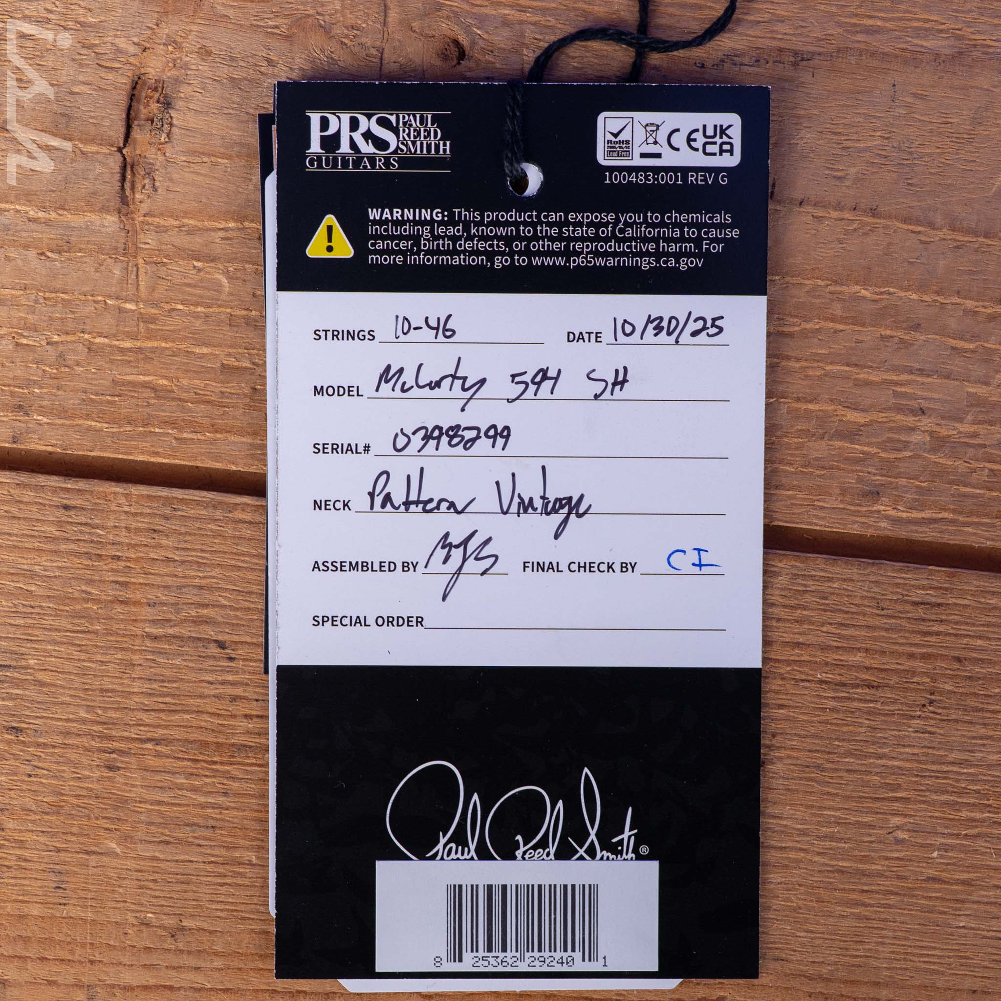 PRS Wood Library McCarty 594 Semi-Hollow Bonnie Pink Artist Grade - Image 13