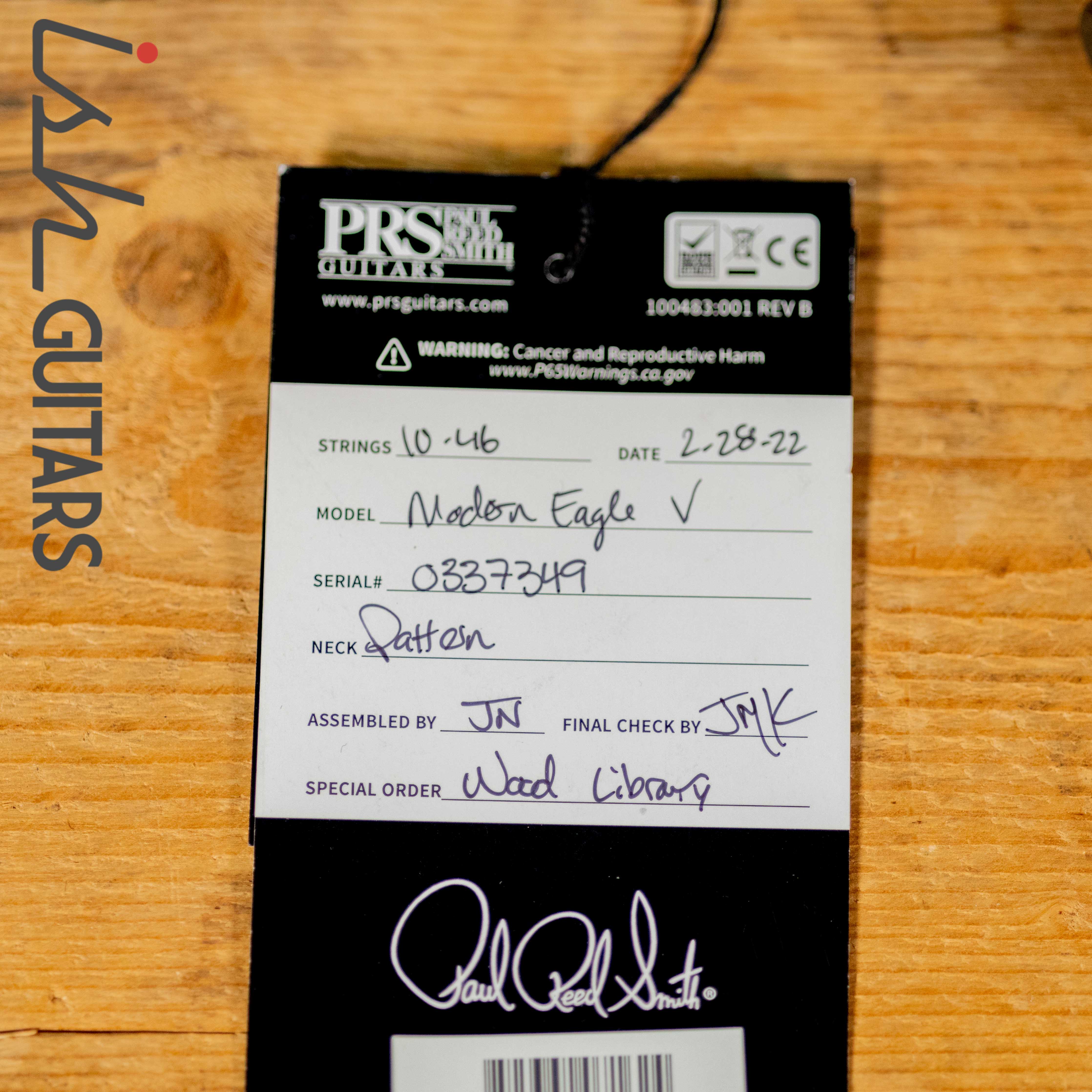 PRS Wood Library Modern Eagle V 10 Top Faded Purple Burst - Image 10