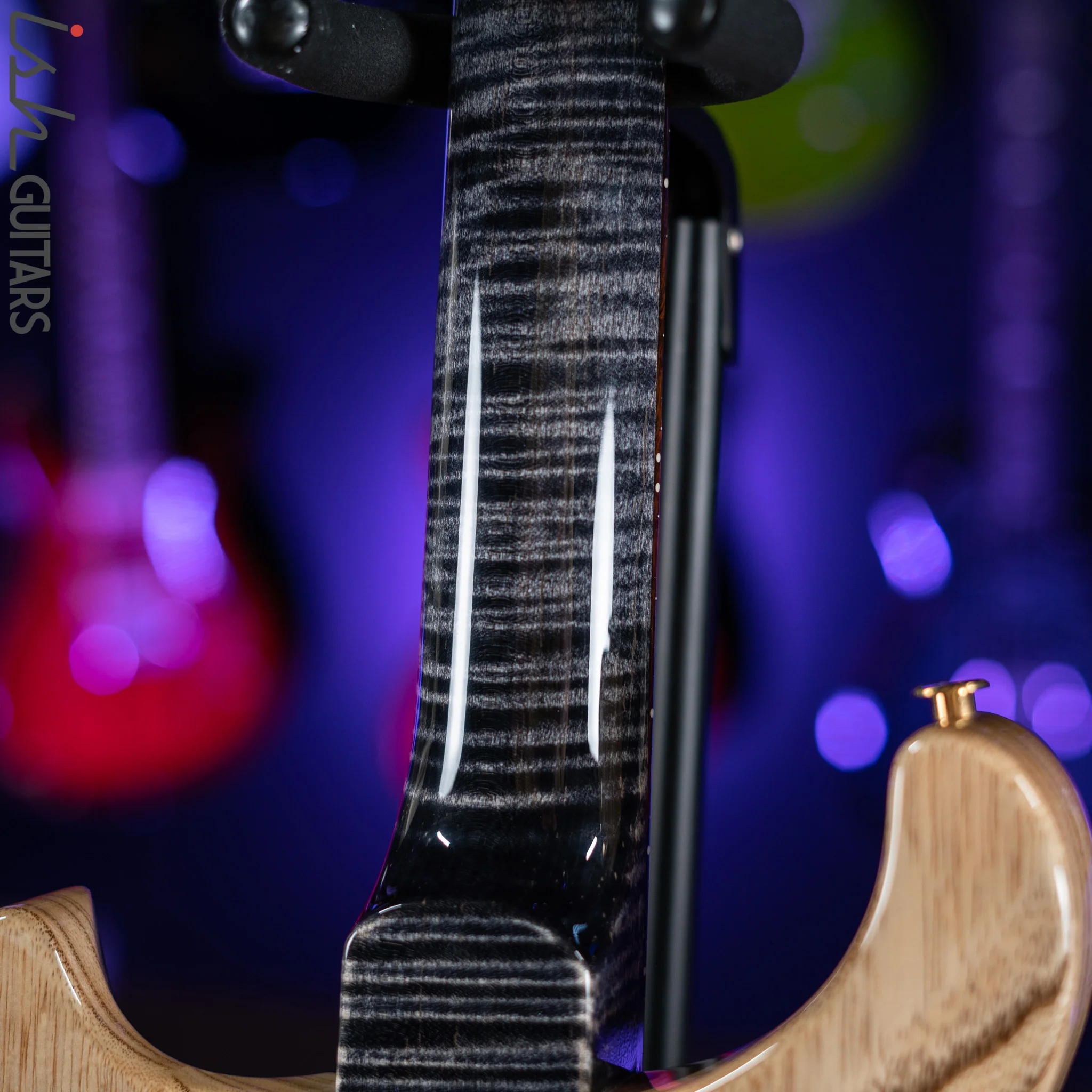 PRS Wood Library Modern Eagle V 10 Top Quilt Charcoal Brazilian Rosewood - Image 11