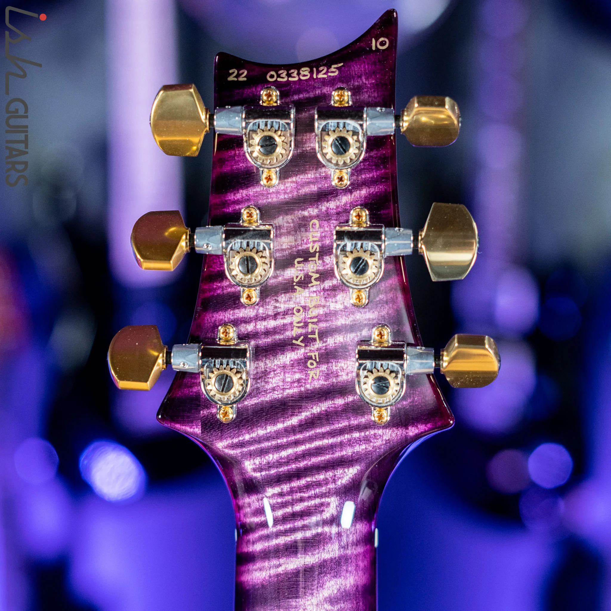 PRS Wood Library Modern Eagle V 10 Top Quilt Purple w/ Purple Burst Brazilian Rosewood - Image 11