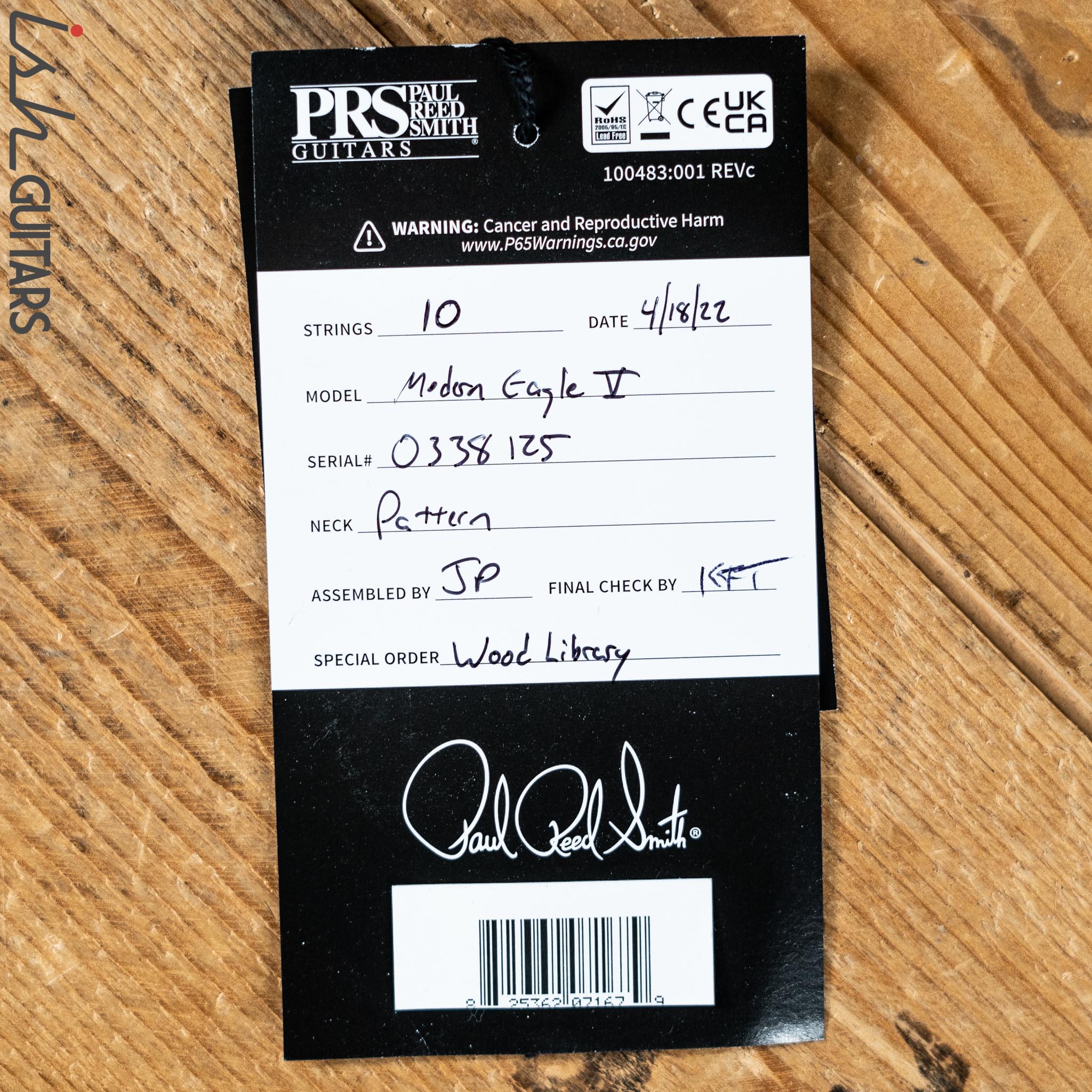 PRS Wood Library Modern Eagle V 10 Top Quilt Purple w/ Purple Burst Brazilian Rosewood - Image 15