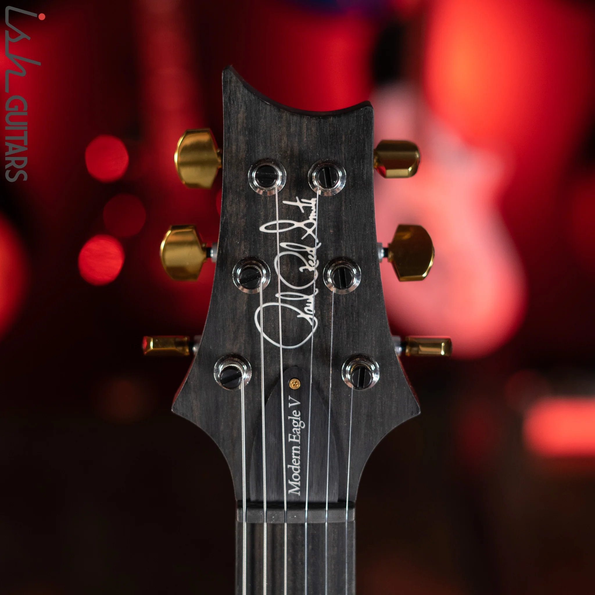 PRS Wood Library Modern Eagle V 10 Top Flame River Blue w/ Blue Burst - Image 6