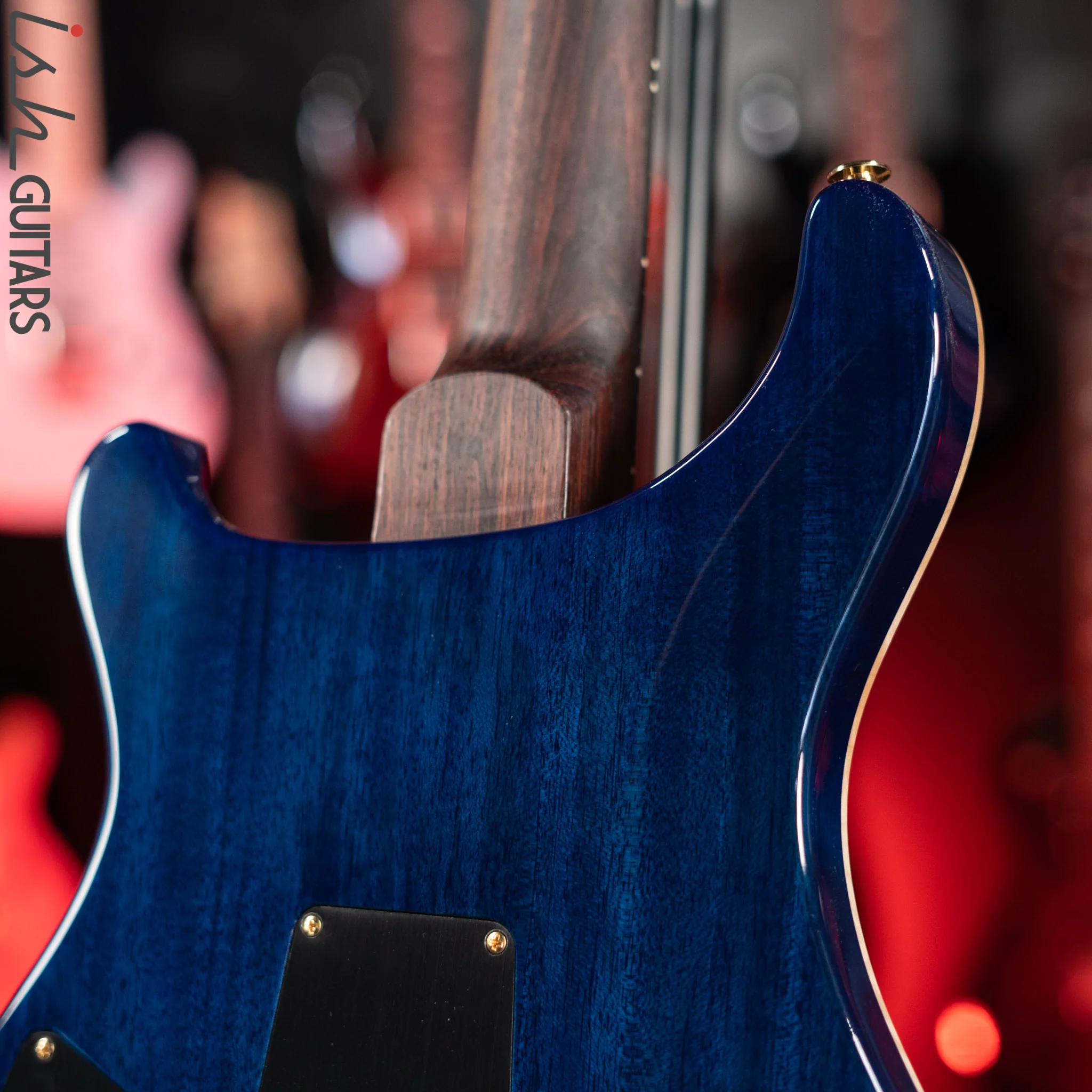 PRS Wood Library Modern Eagle V 10 Top Flame River Blue w/ Blue Burst - Image 9