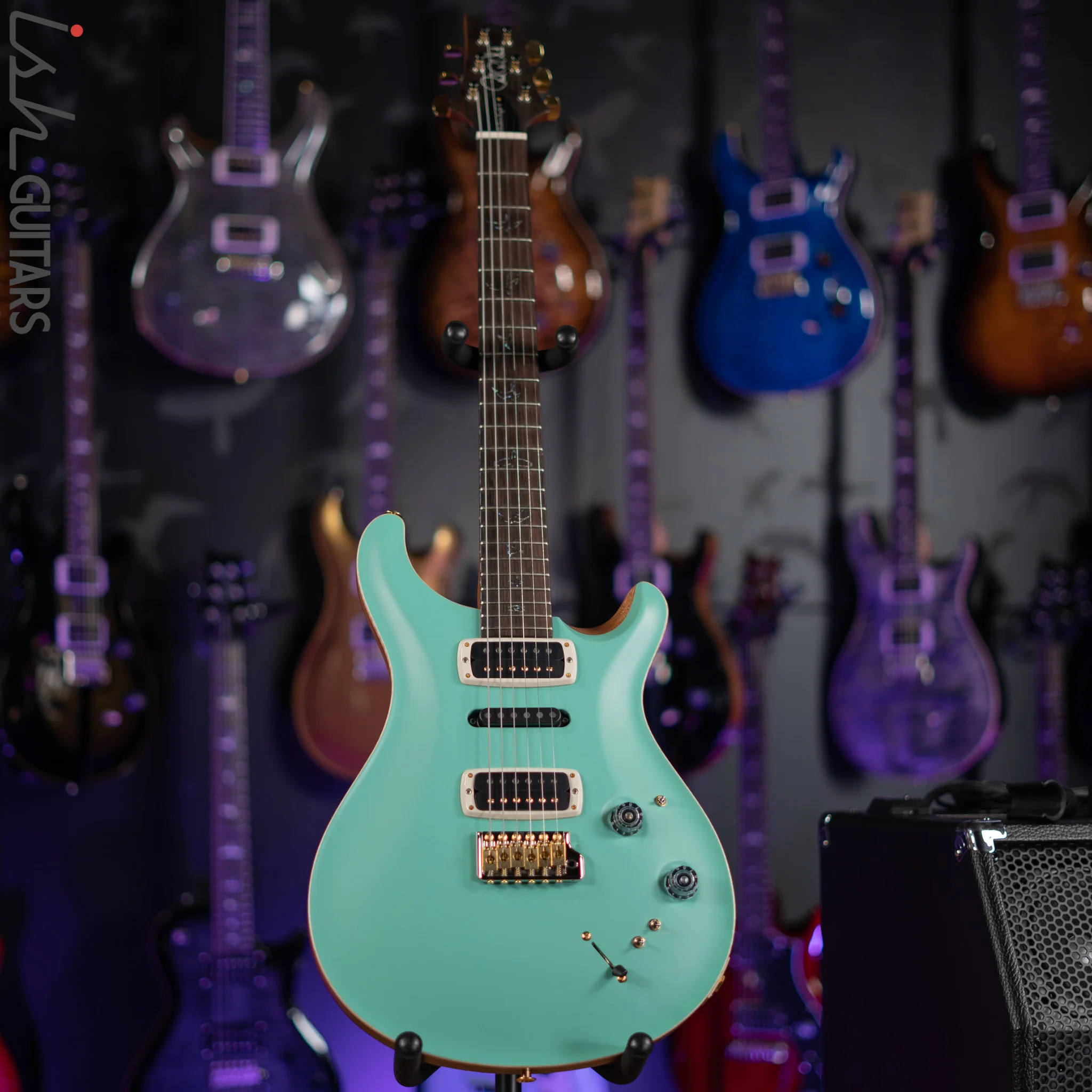 PRS Wood Library Modern Eagle V Opaque Seafoam Green Satin Brazilian Rosewood - Image 2