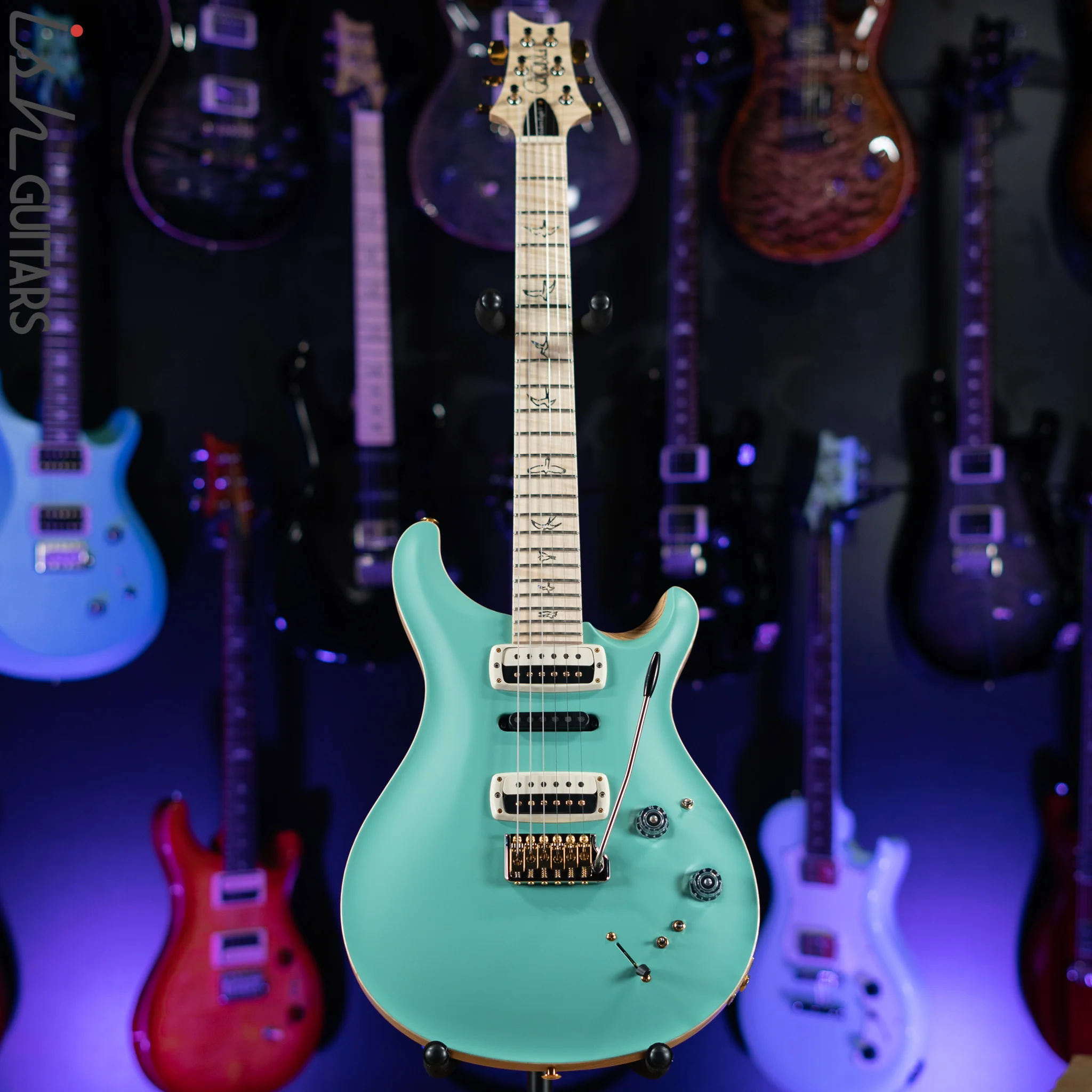 PRS Wood Library Modern Eagle V Satin Seafoam Green - Image 2