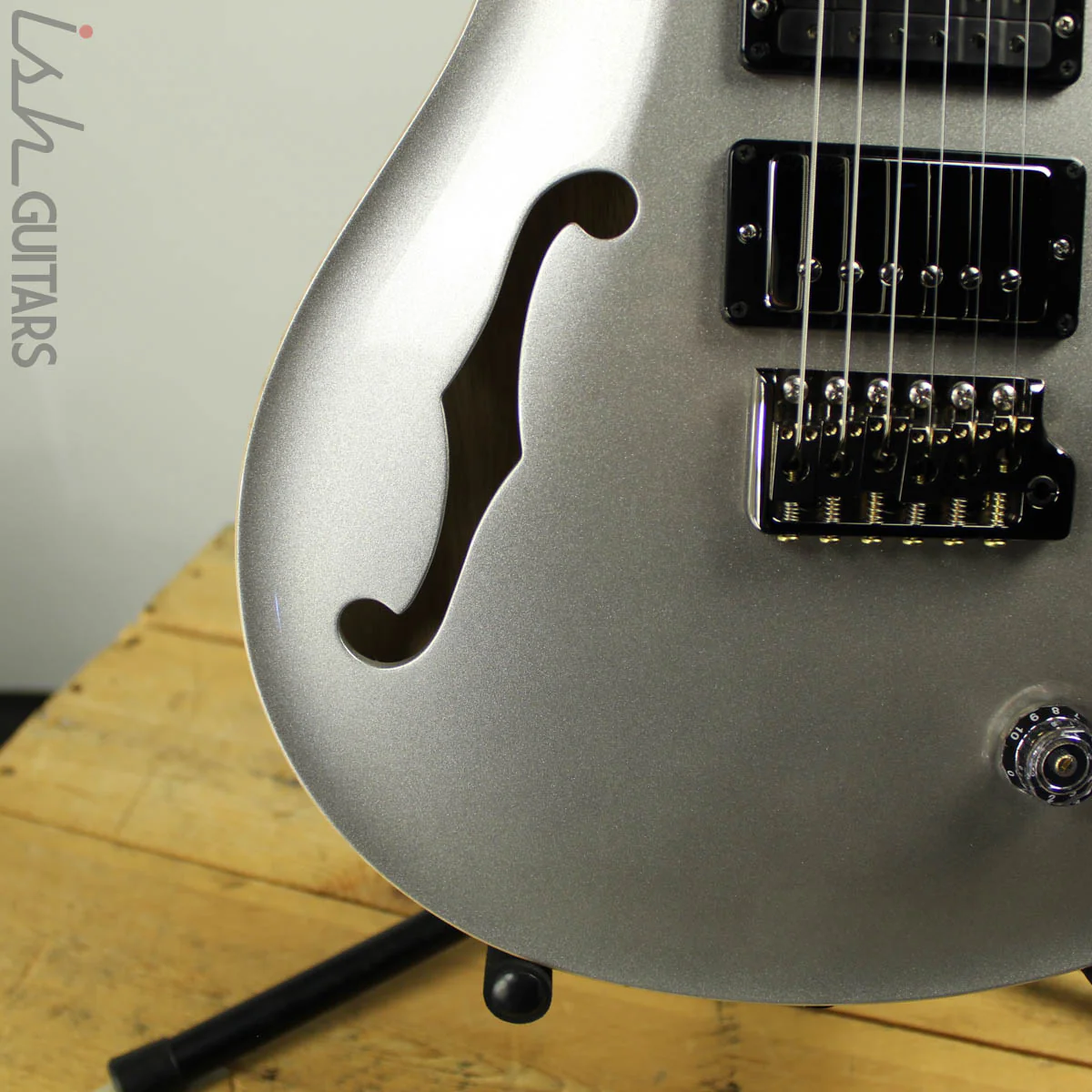 2019 PRS Wood Library Special 22 Semi-Hollow Opaque Platinum - Image 4