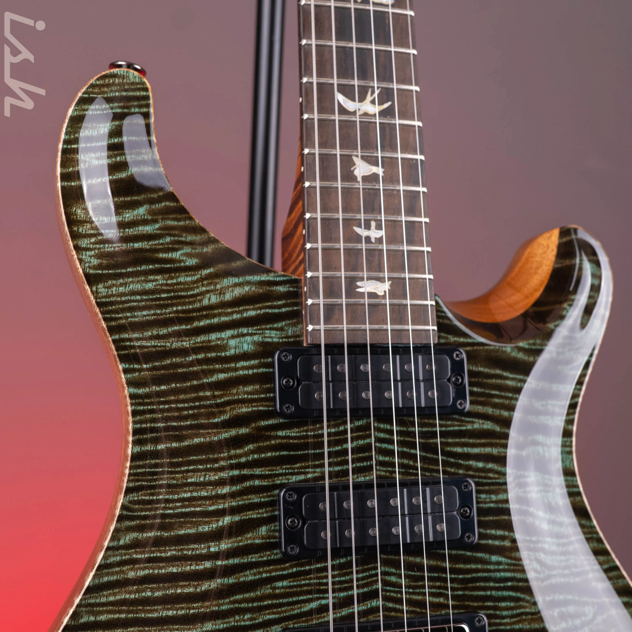 PRS Wood Library Studio Mango Top Mash Green Custom Color - Image 4