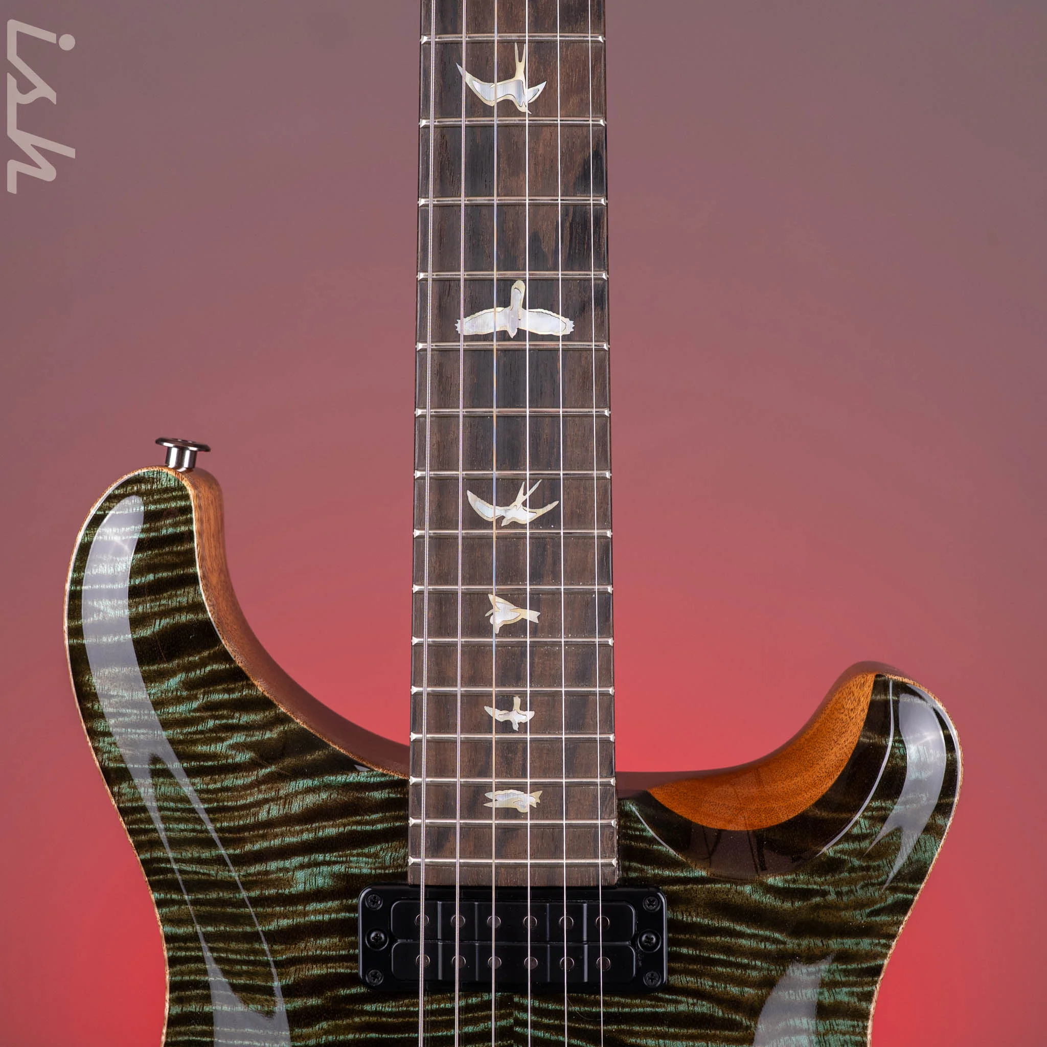 PRS Wood Library Studio Mango Top Mash Green Custom Color - Image 6