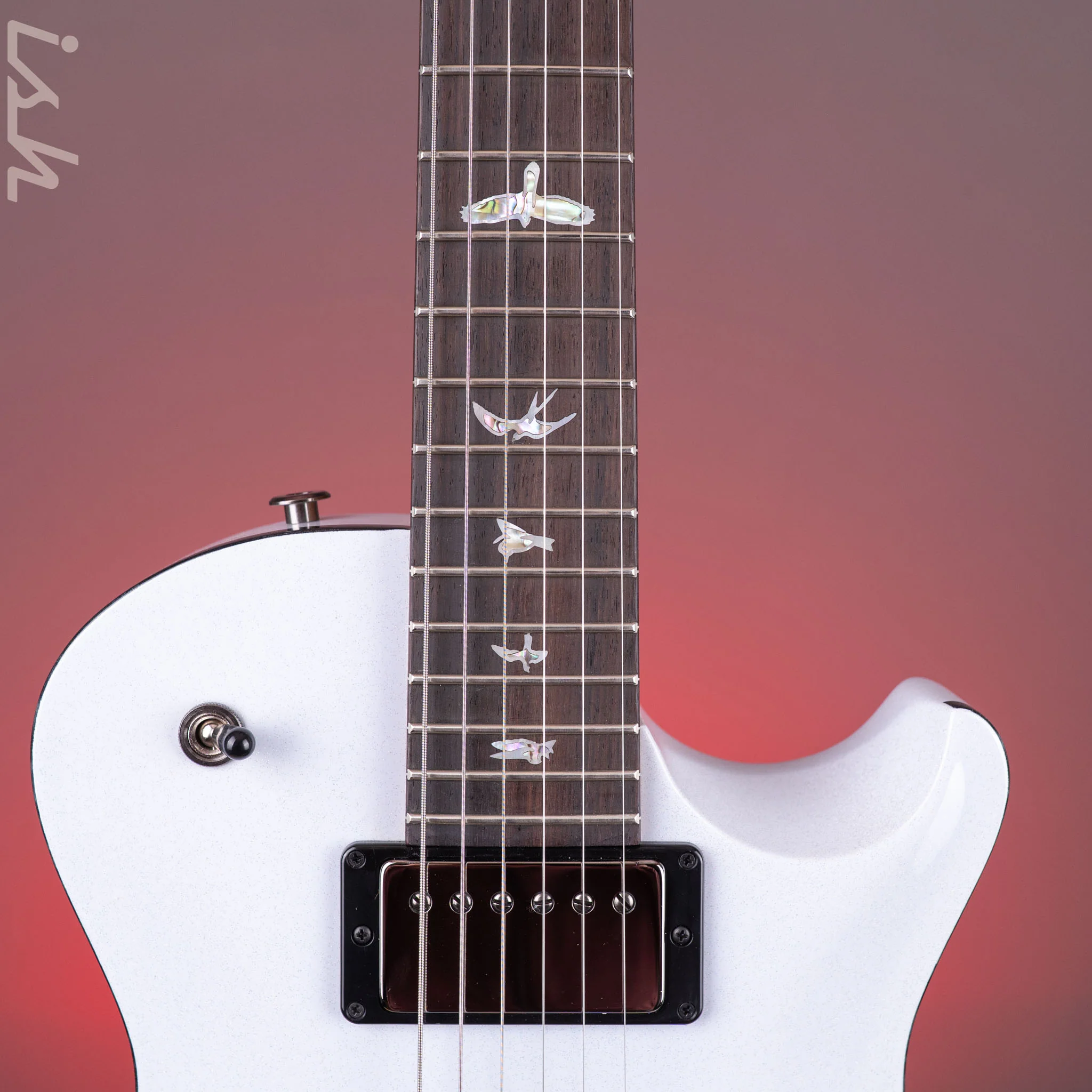 PRS Wood Library Tremonti Gloss White Stained Binding Roasted Maple Neck - Image 6
