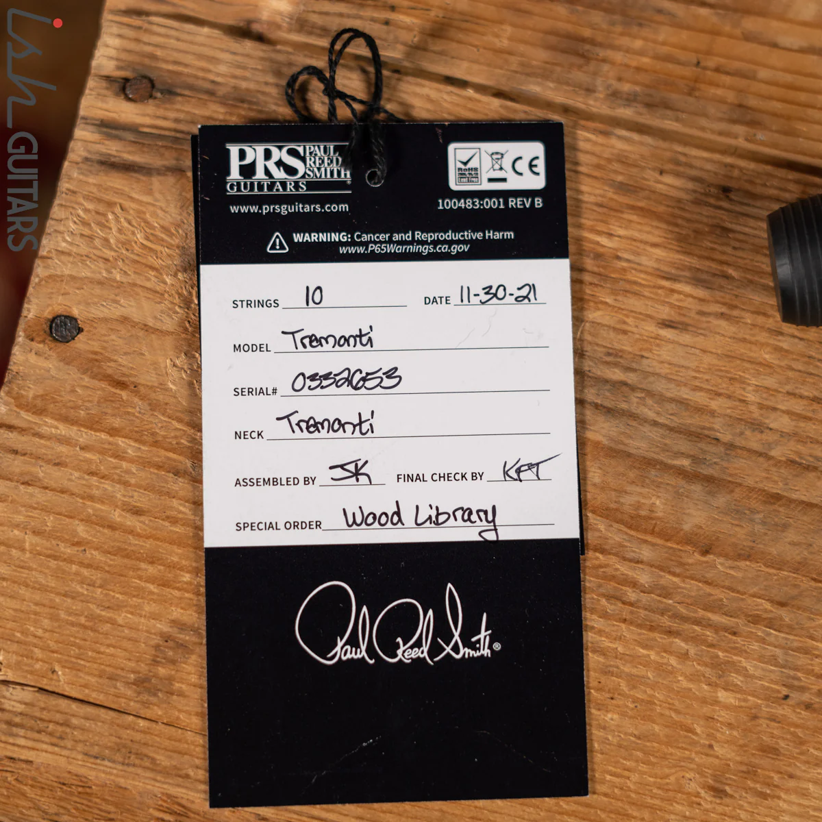 PRS Wood Library Tremonti Stoptail Copperhead Burst 10 Top Quilt - Image 15