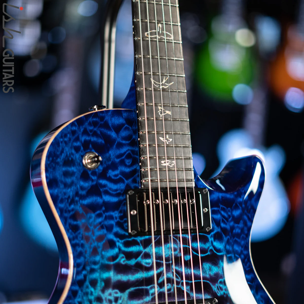 PRS Wood Library Tremonti Stoptail Violet Blue Burst 10 Top Quilt - Image 5