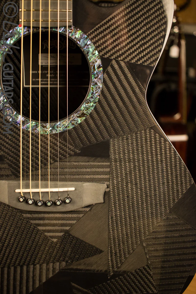 Rainsong BI-WS1000N2 Black Ice Carbon Fiber Composite Acoustic Guitar - Image 4