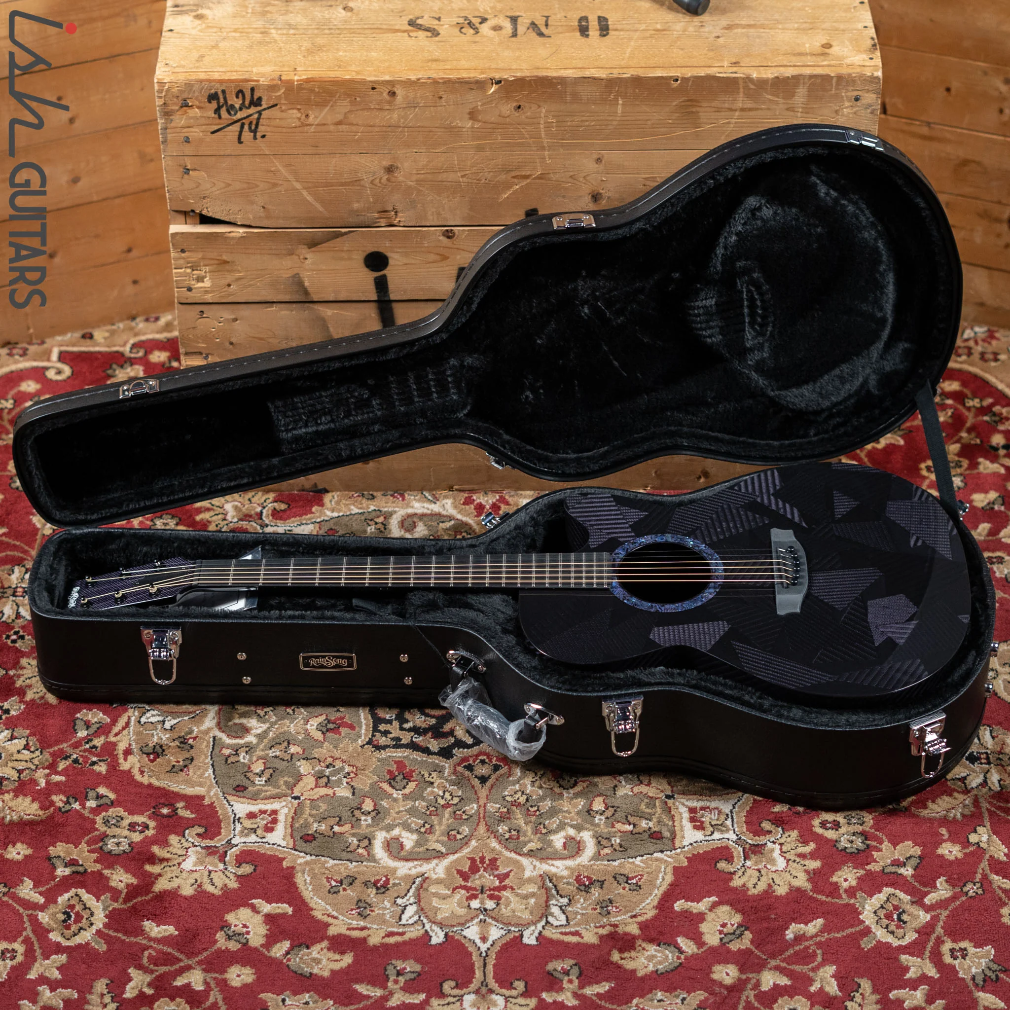 RainSong BI-WS1000N2C Black Ice Acoustic Guitar Ish Exclusive Plum Purple Demo - Image 13