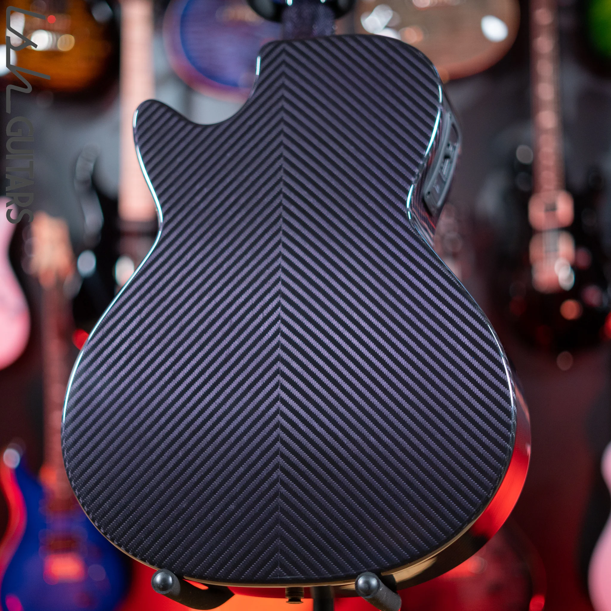 RainSong BI-WS1000N2C Black Ice Acoustic Guitar Ish Exclusive Plum Purple - Image 7