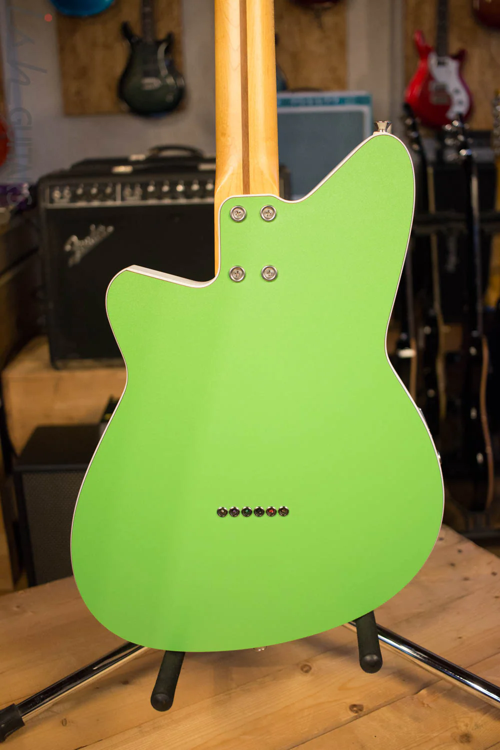 2000's USA Reverend Guitar Slingshot Custom Lime Green RARE - Image 7