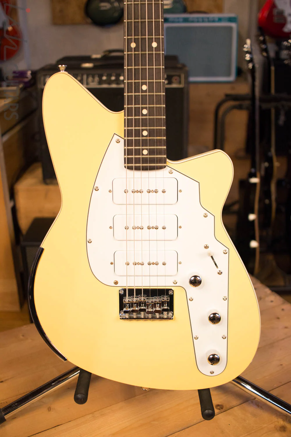 2000's USA Reverend Slingshot Custom Yellow P90's Bass Contour RARE