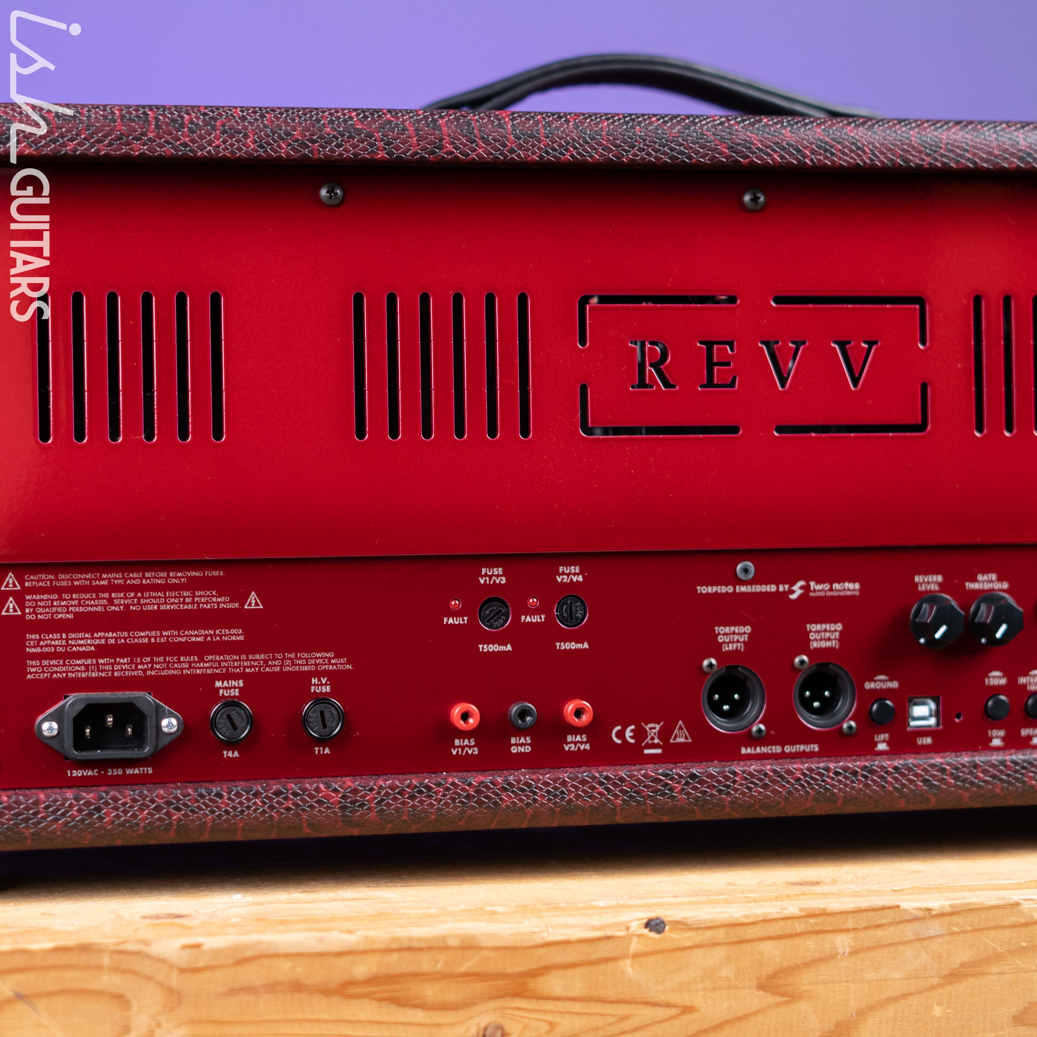 Revv Generator 120 MK3 120W Tube Amp Head Custom Red Snakeskin - Image 7