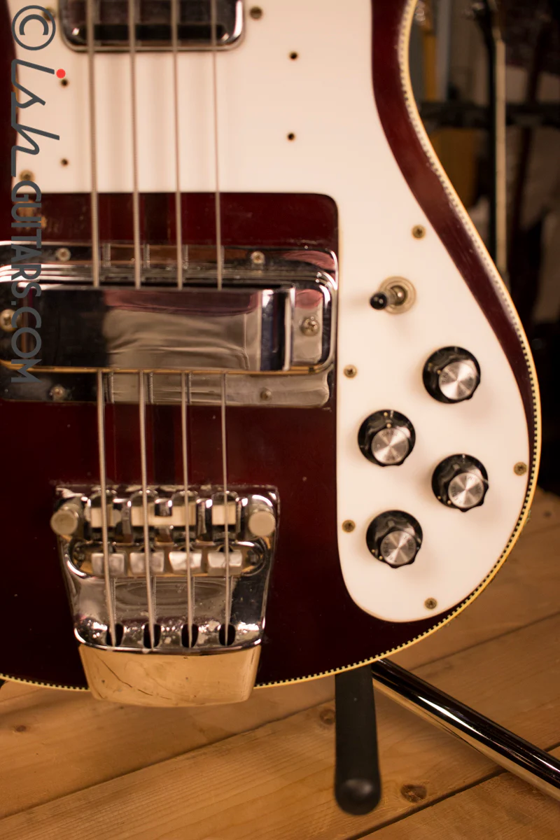 1972 Rickenbacker 4001 RARE Burgundyglo Checker Binding #94 - Image 4