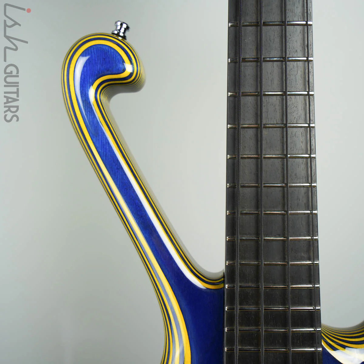 Ritter Raptor 4 String Bass Guitar Blue Yellow High Density Ply - Image 2