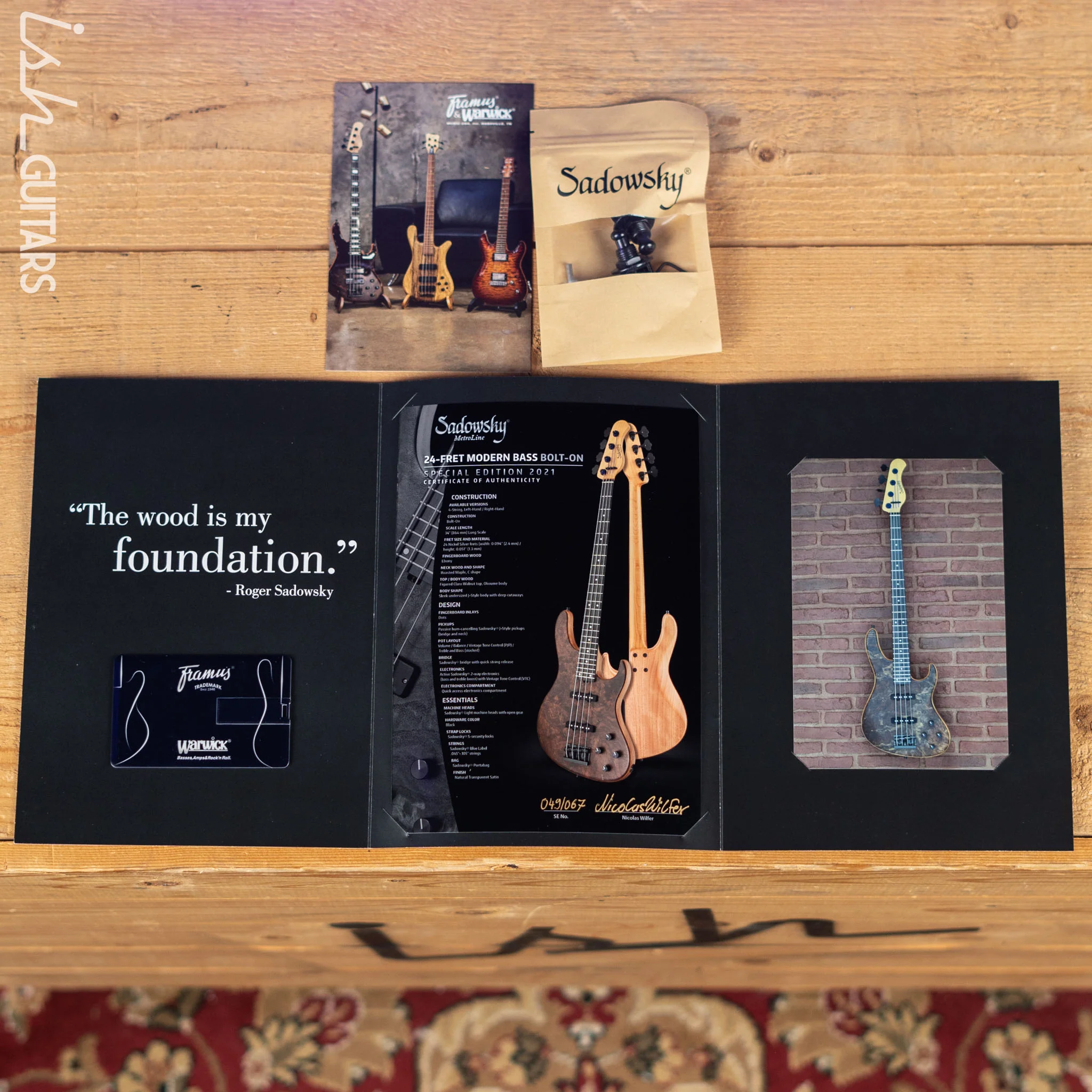 Sadowsky Metroline Special Edition 24 Fret 4-String Modern Bass Claro Walnut - Image 12
