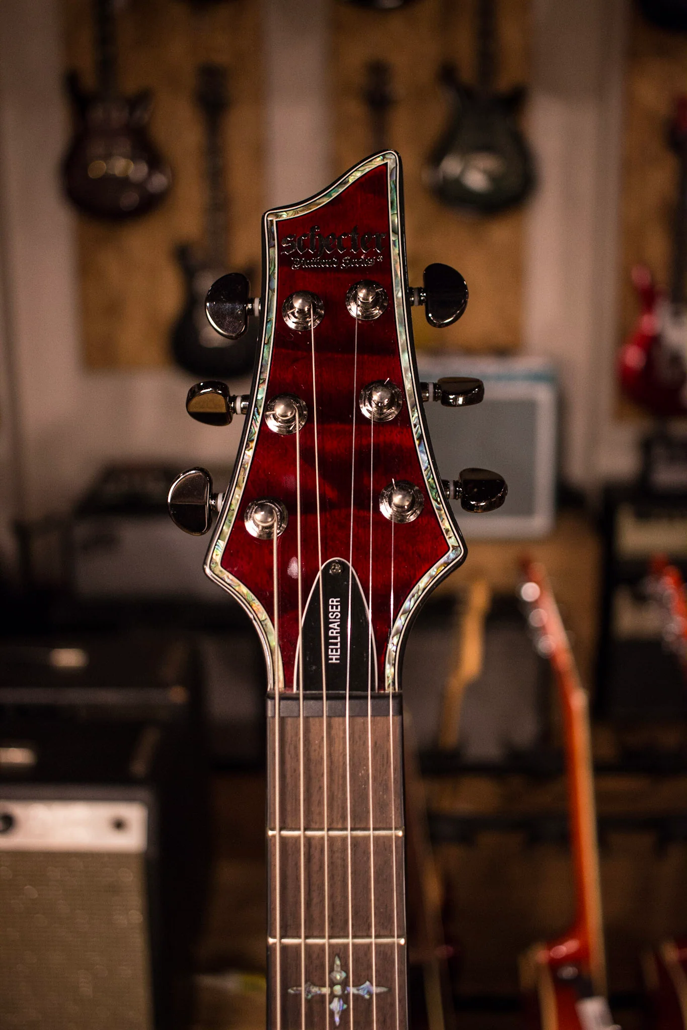 Schecter Guitar Research Hellraiser C-1 Electric Guitar Black Cherry - Image 5