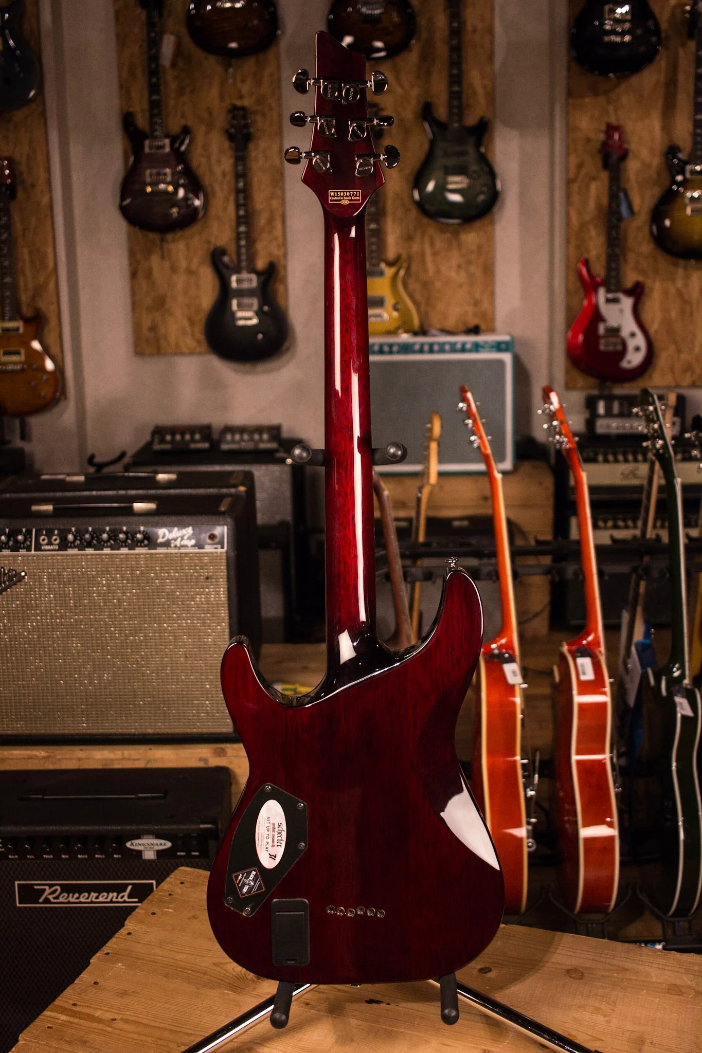 Schecter Guitar Research Hellraiser C-1 Electric Guitar Black Cherry - Image 8