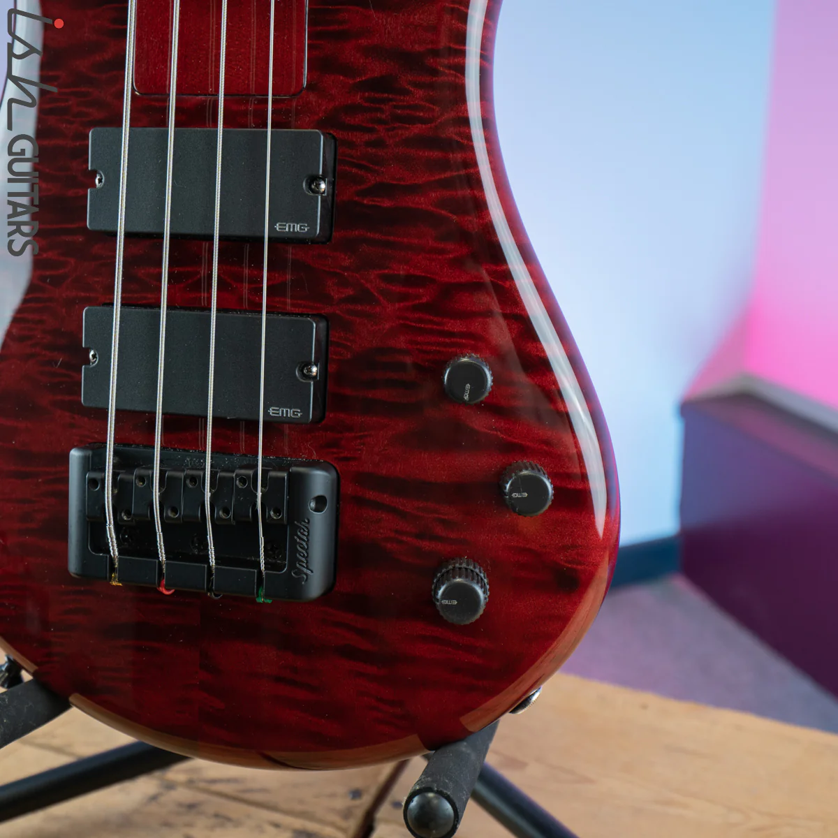 2015 Spector Euro Rebop Bantam Short Scale Bass Black Cherry - Image 4