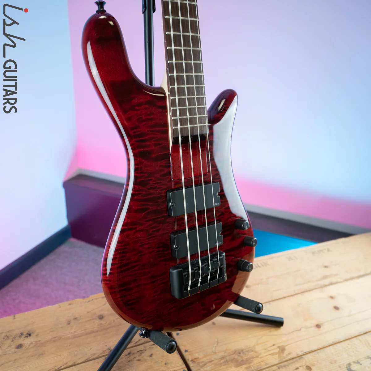 2015 Spector Euro Rebop Bantam Short Scale Bass Black Cherry - Image 5