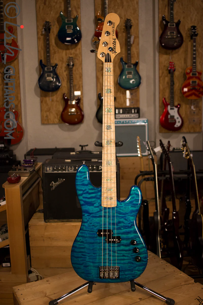 USA Spector Coda Deluxe P Precision Bass Bahama Blue Quilted Maple - Image 2