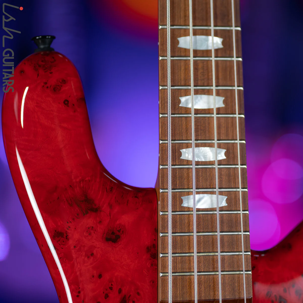 Spector Eurobolt 4 Inferno Red Gloss Poplar Burl Bass Guitar B-STOCK - Image 6