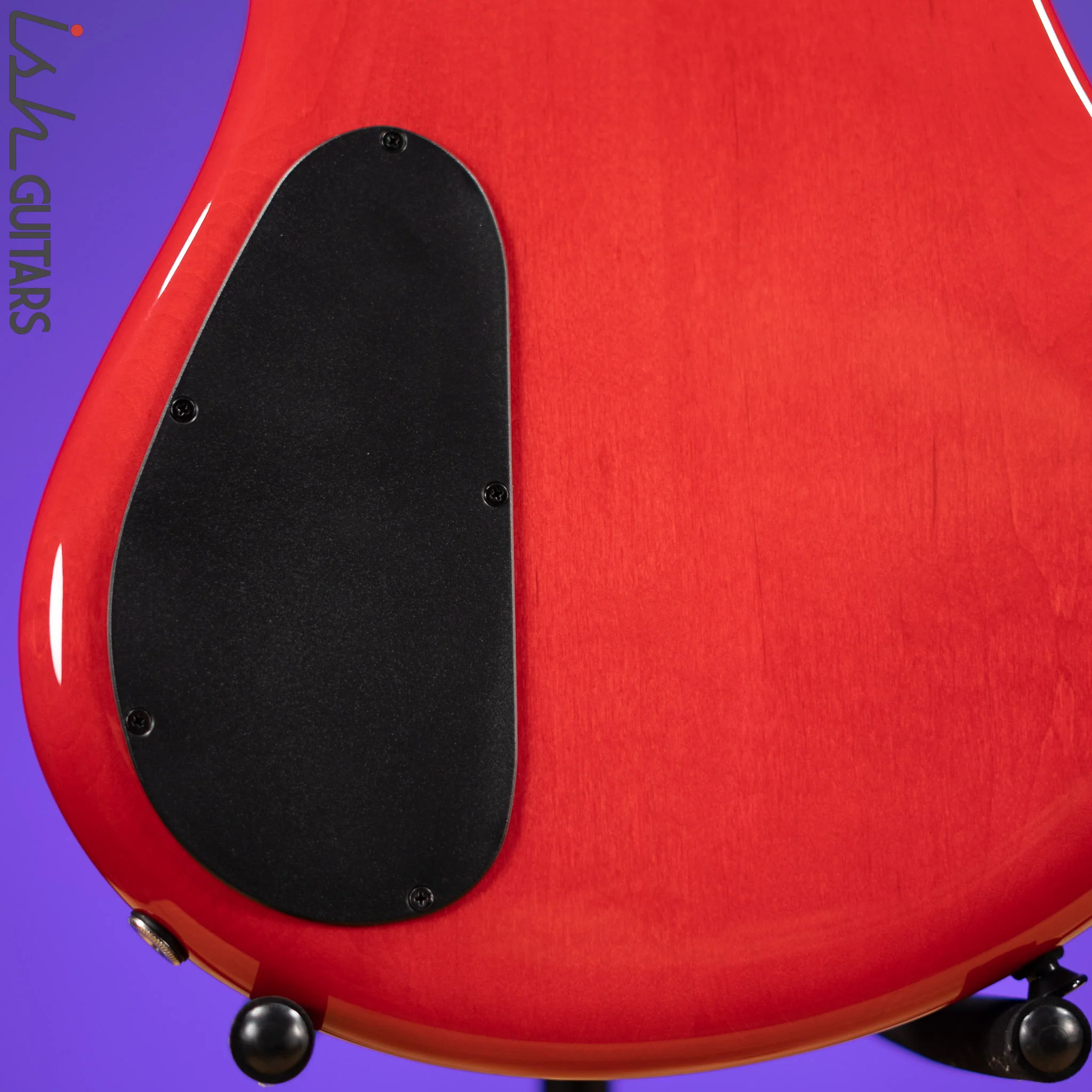 Spector Eurobolt 5 Inferno Red Gloss Poplar Burl Bass Guitar - Image 10
