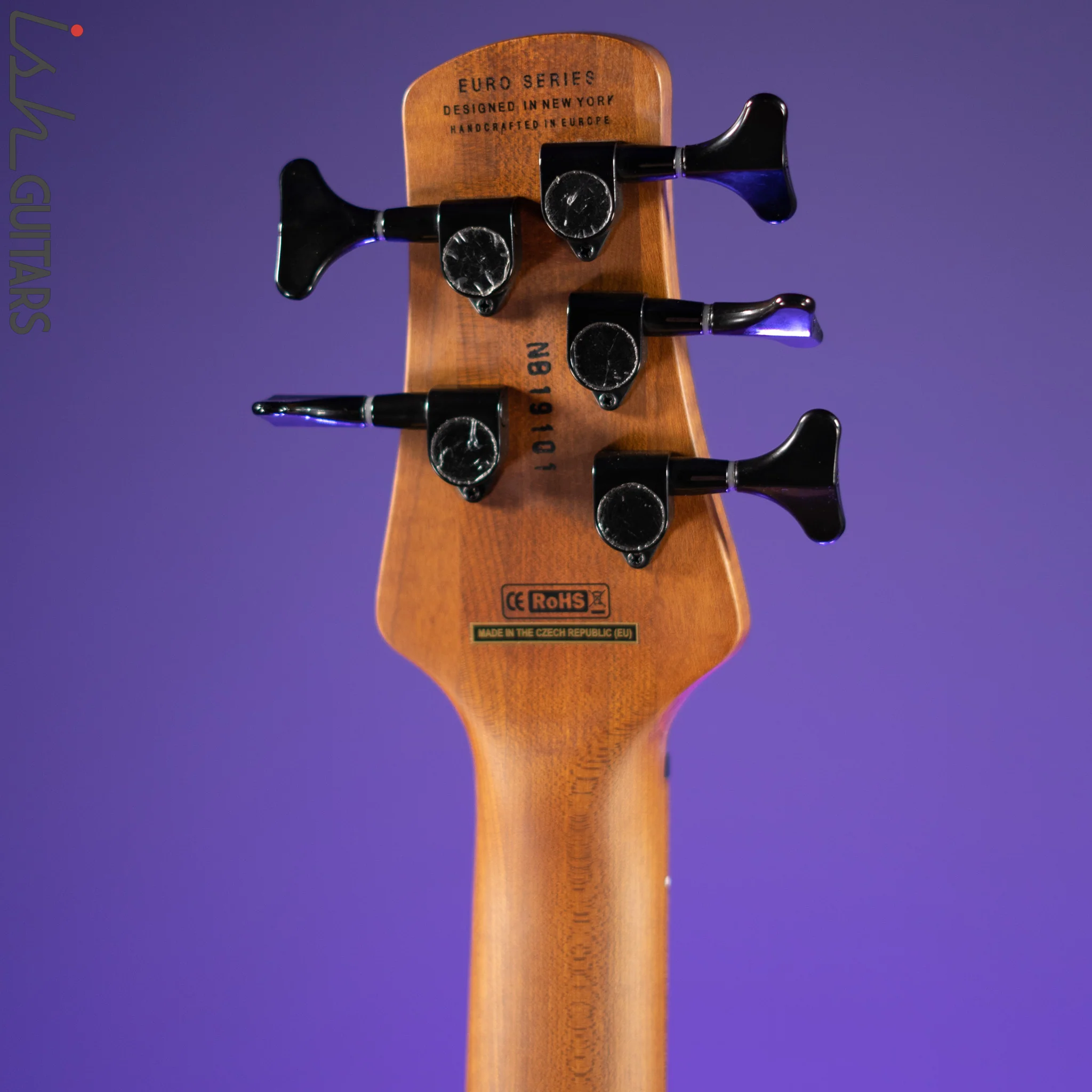 Spector Eurobolt 5 Inferno Red Gloss Poplar Burl Bass Guitar - Image 11