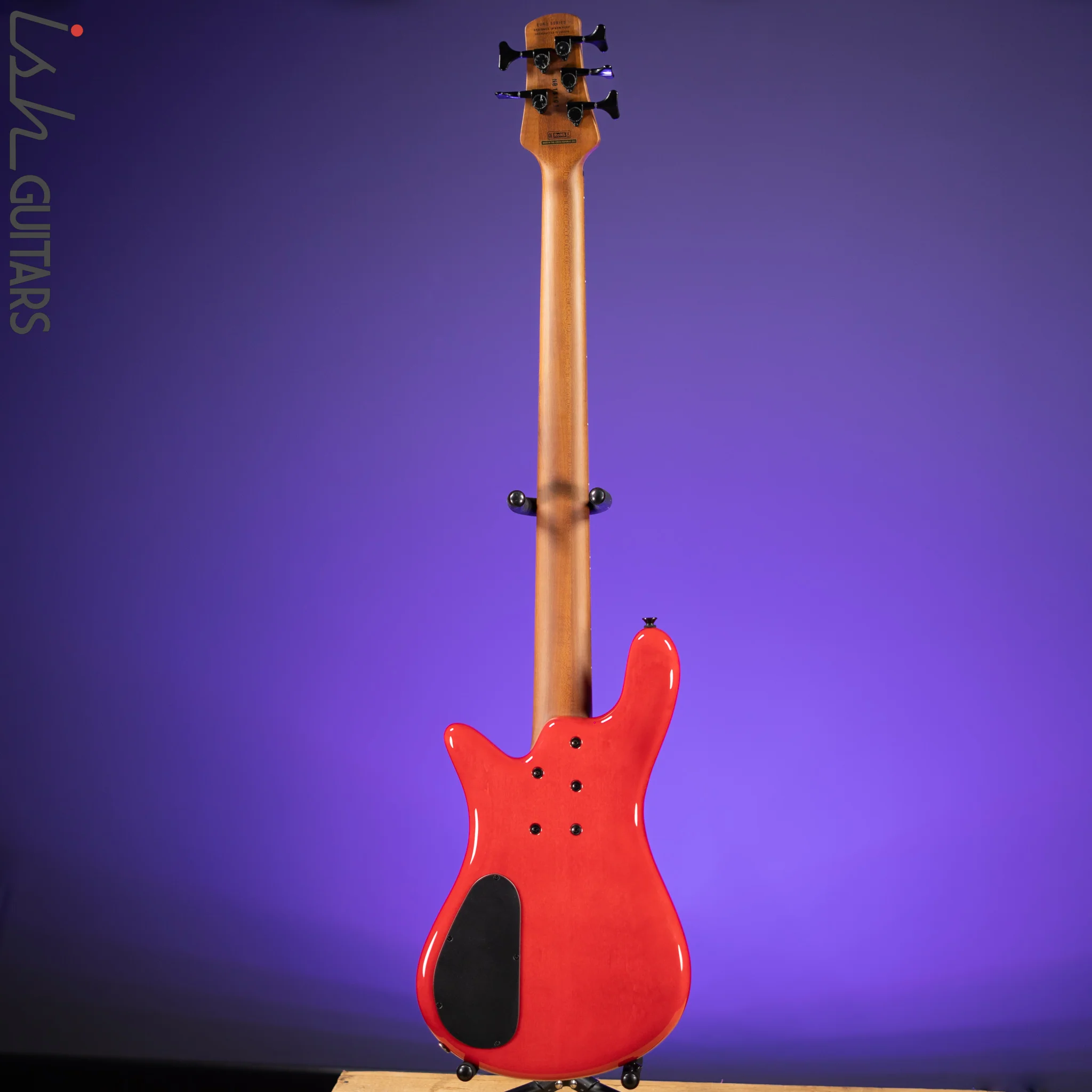 Spector Eurobolt 5 Inferno Red Gloss Poplar Burl Bass Guitar - Image 7