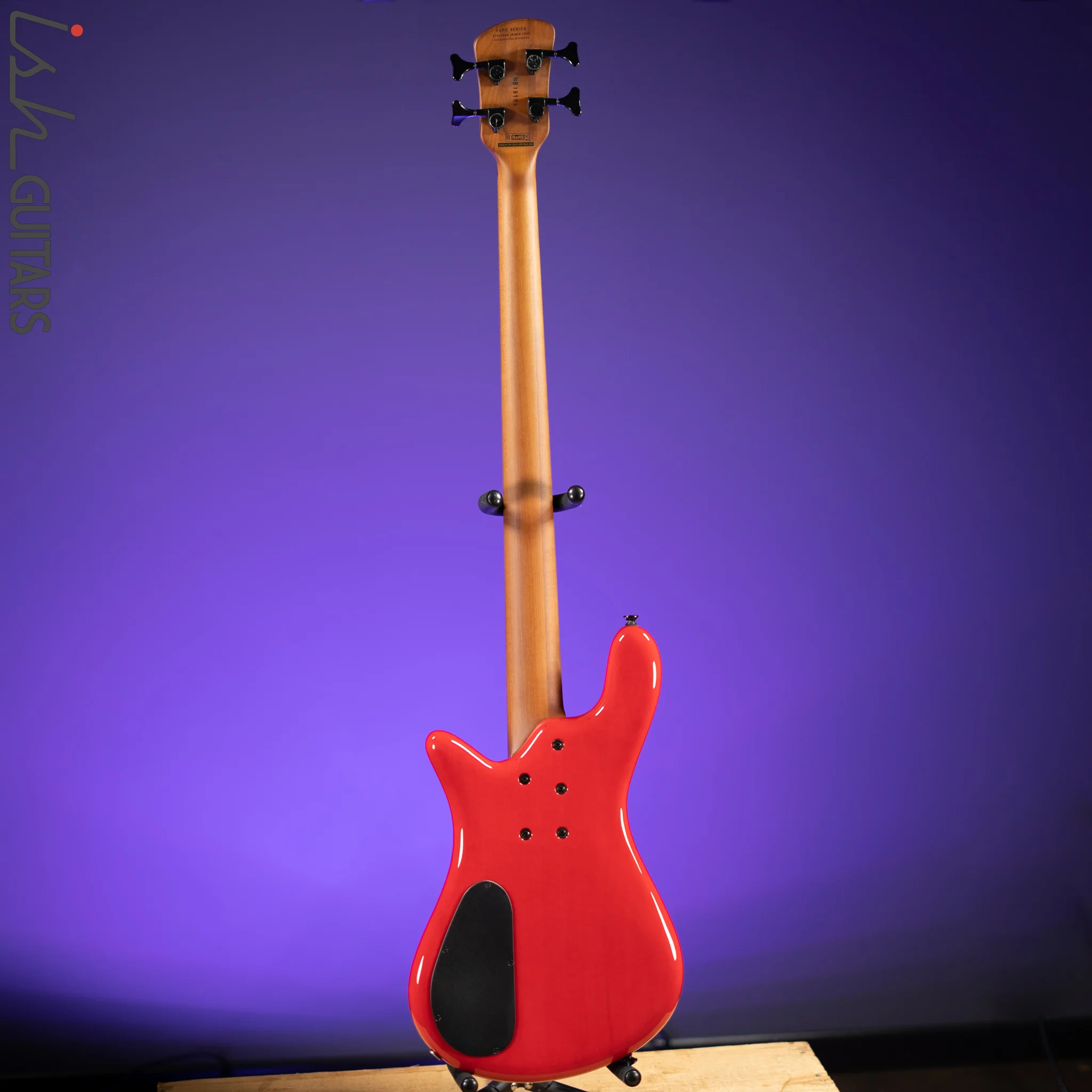 Spector Eurobolt 4 Inferno Red Gloss Poplar Burl Bass Guitar Demo - Image 7