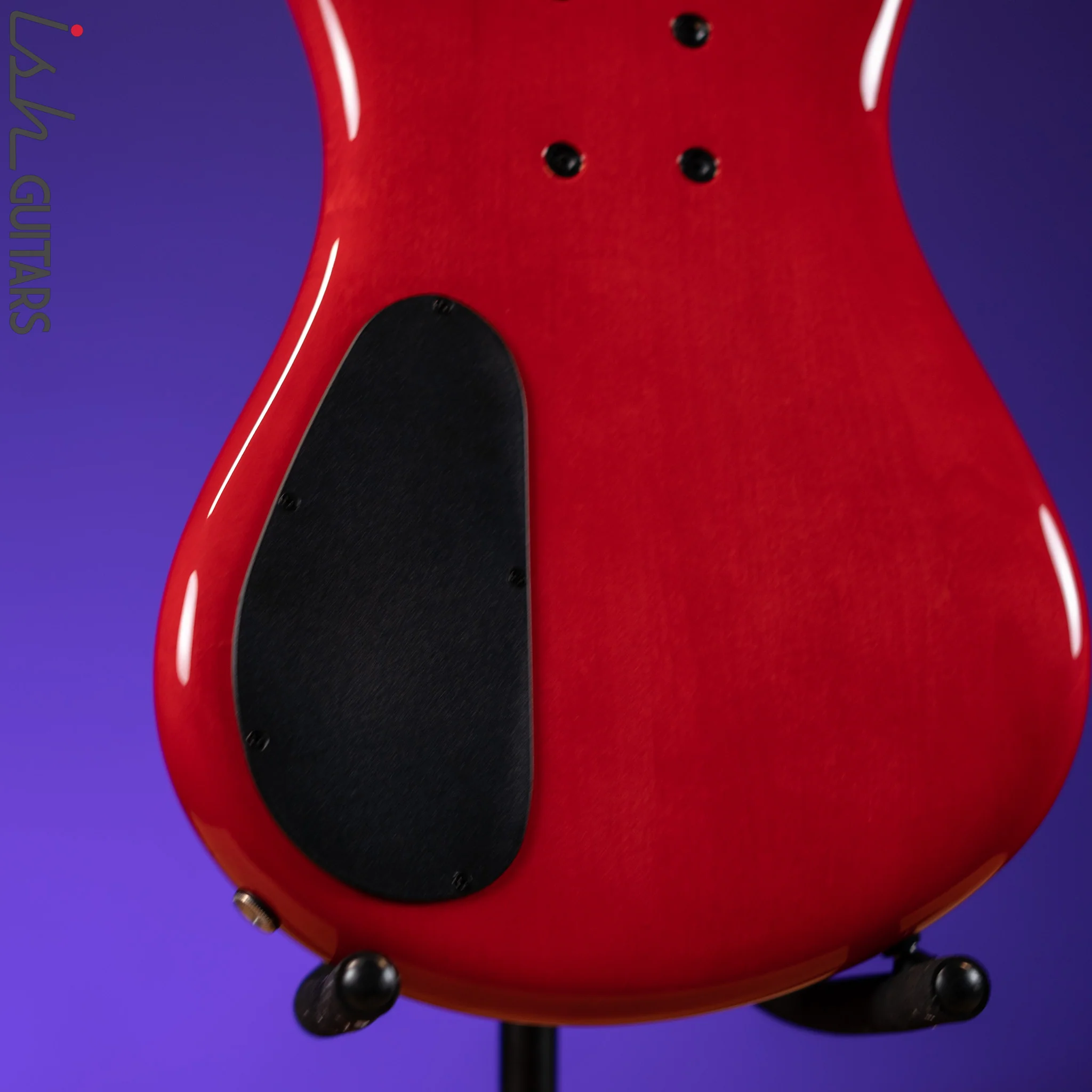 Spector Eurobolt 5 Inferno Red Gloss Poplar Burl Bass Guitar Demo - Image 10