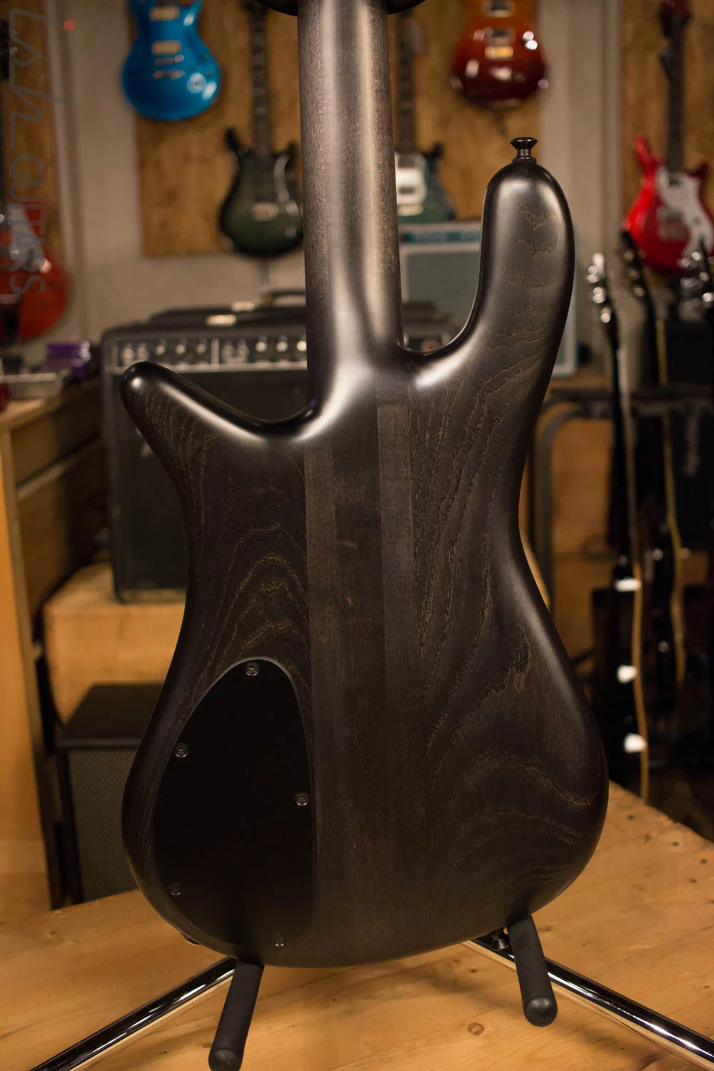 USA Spector Forte 4 Matte Black Swamp Ash Neck Through Bass Guitar - Image 7