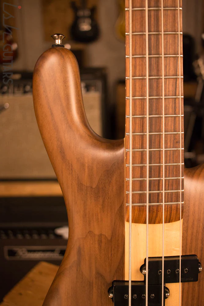 Spector Forte 4 Retro Walnut Body DiMarzio Pickups Bass Player Live Display - Image 3