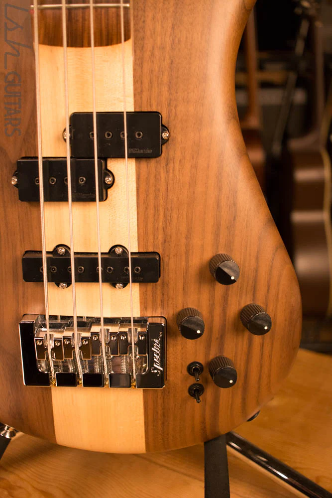 Spector Forte 4 Retro Walnut Body DiMarzio Pickups Bass Player Live Display - Image 4