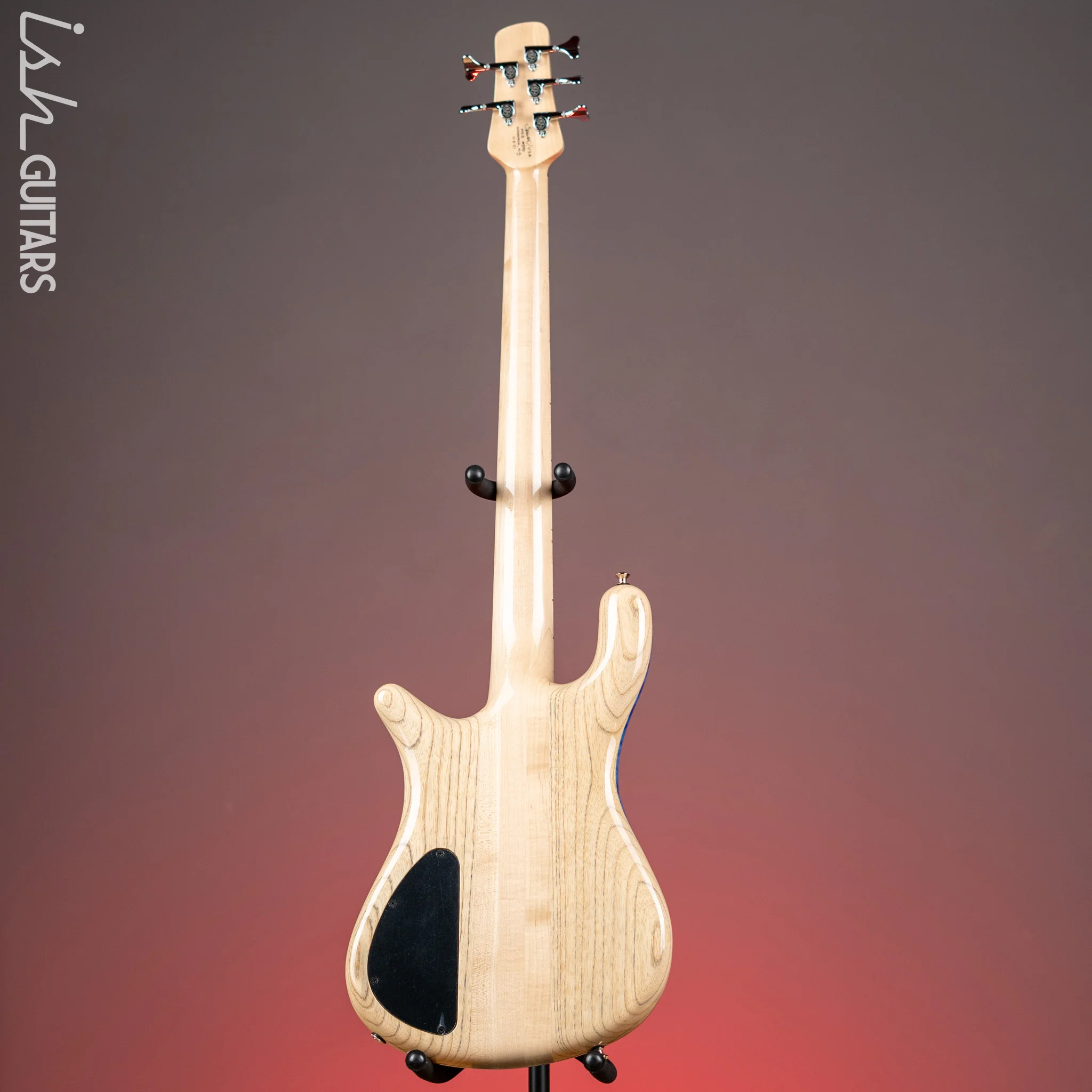 Spector NS-5 Ultra Blue Glow w/ Grain Fill Back Birdseye Maple Demo - Image 7