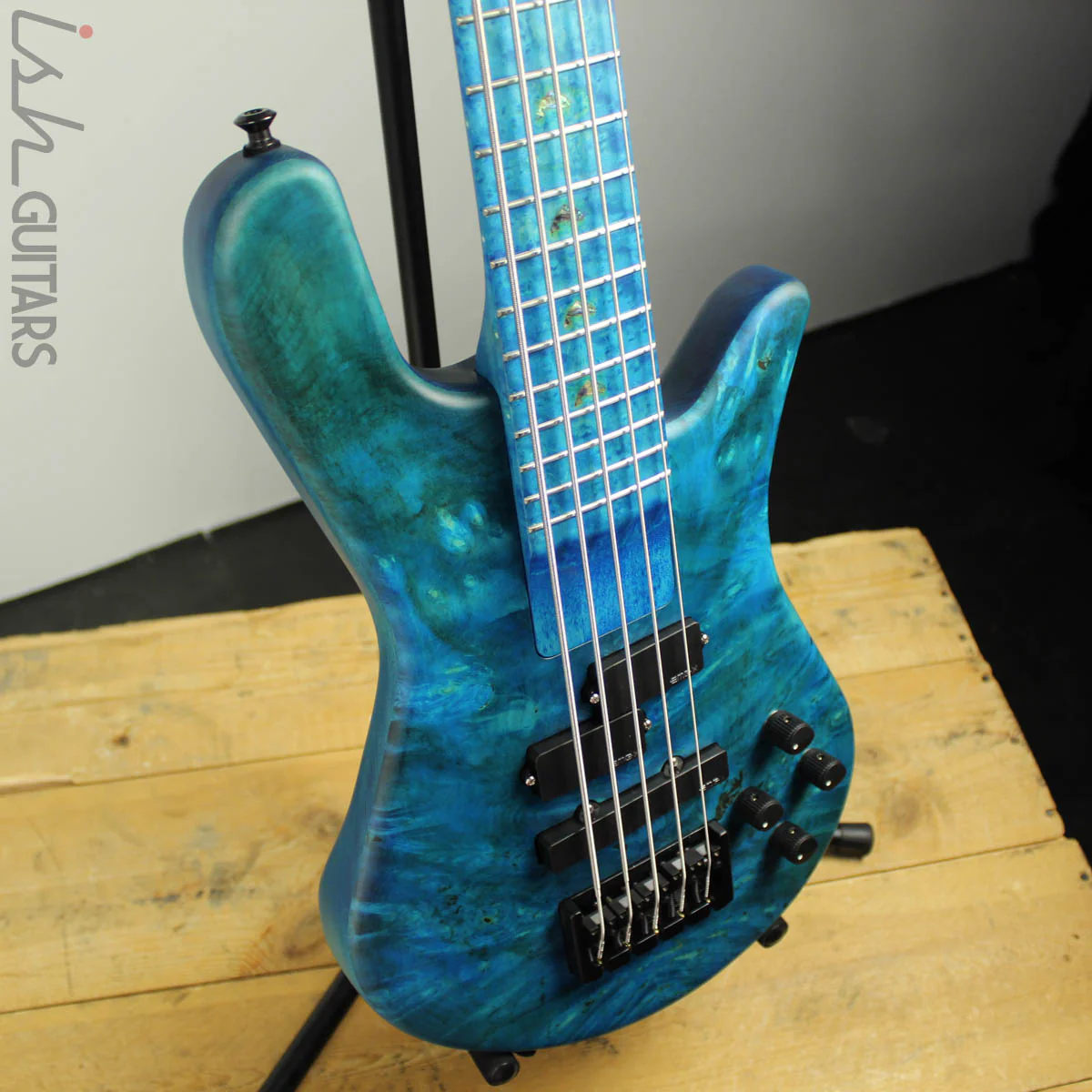 Spector NS-2 5-String Ish Limited Buckeye Burl Coral Blue - Image 9