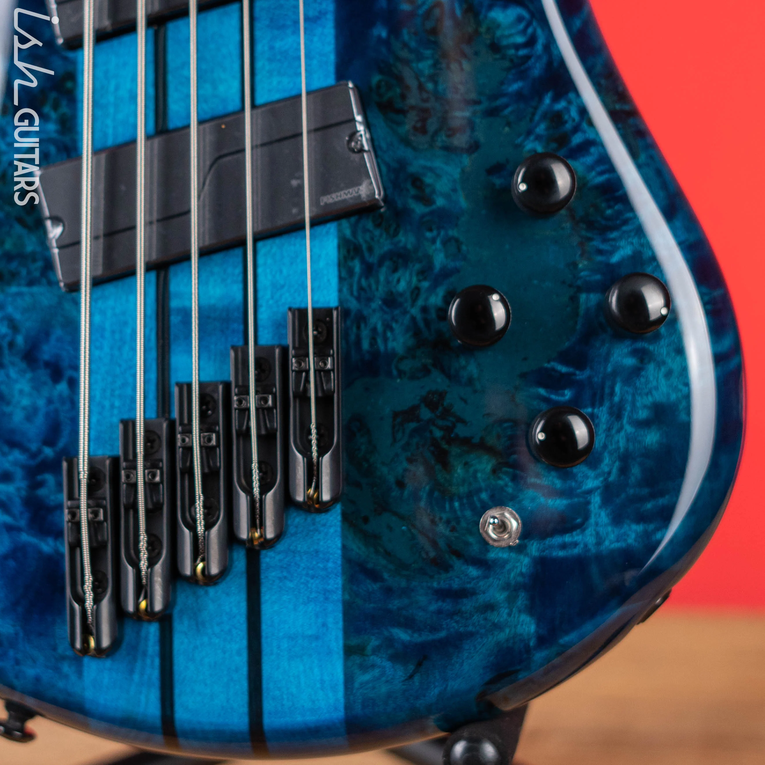 Spector NS Dimension 5 Multiscale Bass Black and Blue Gloss - Image 4