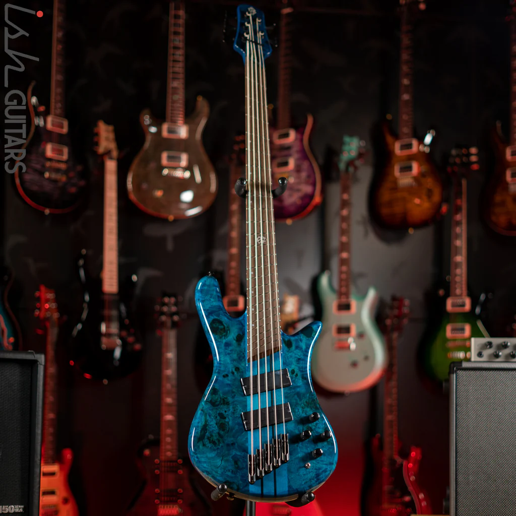 Spector NS Dimension 5 Multiscale Bass Black and Blue Gloss - Image 2