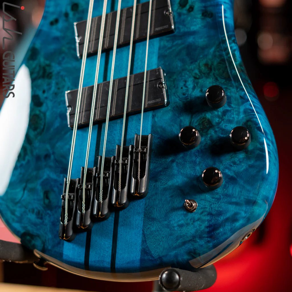 Spector NS Dimension 5 Multiscale Bass Black and Blue Gloss - Image 4