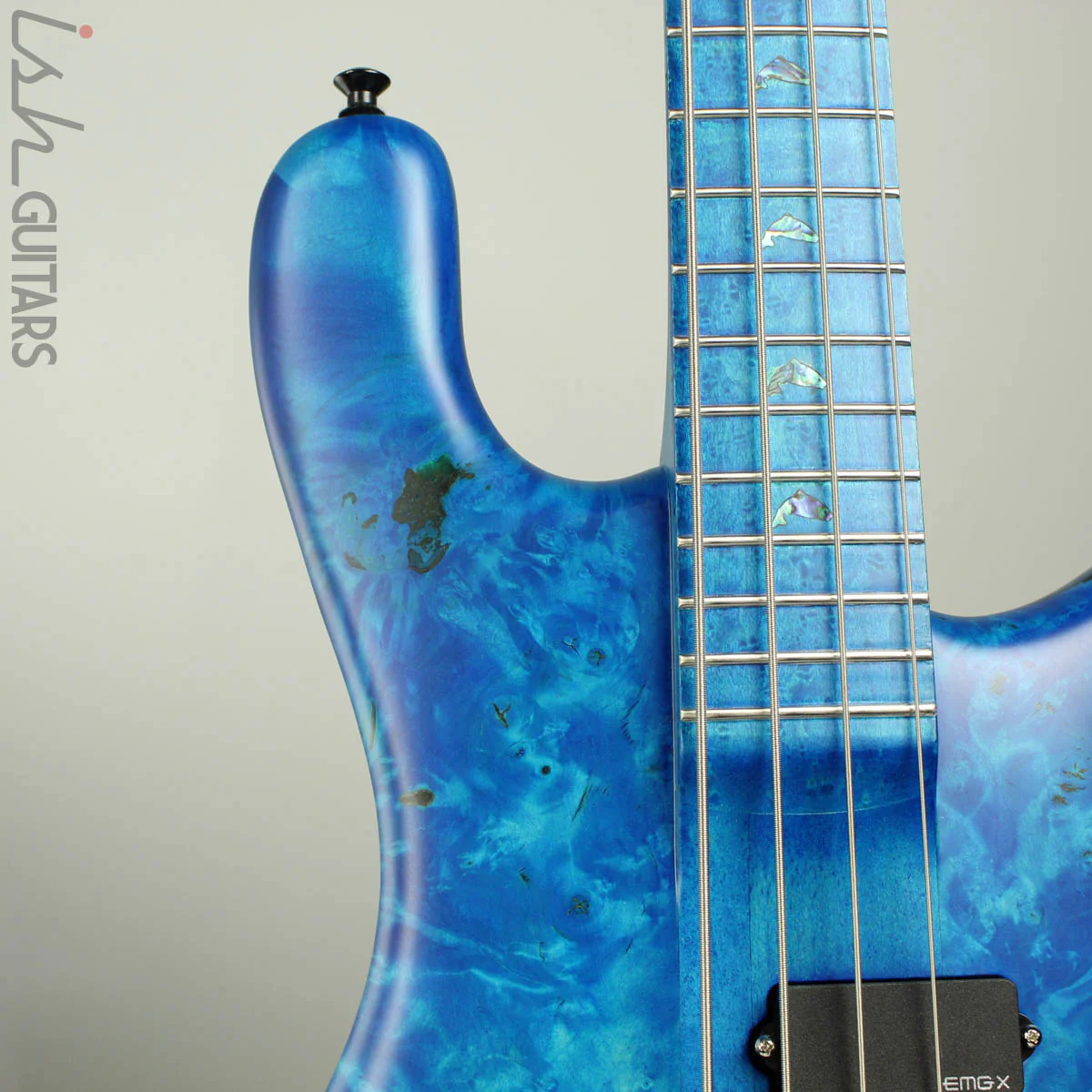 2018 Spector NS-2 Ish Limited Buckeye Burl Coral Blue Bass - Image 3
