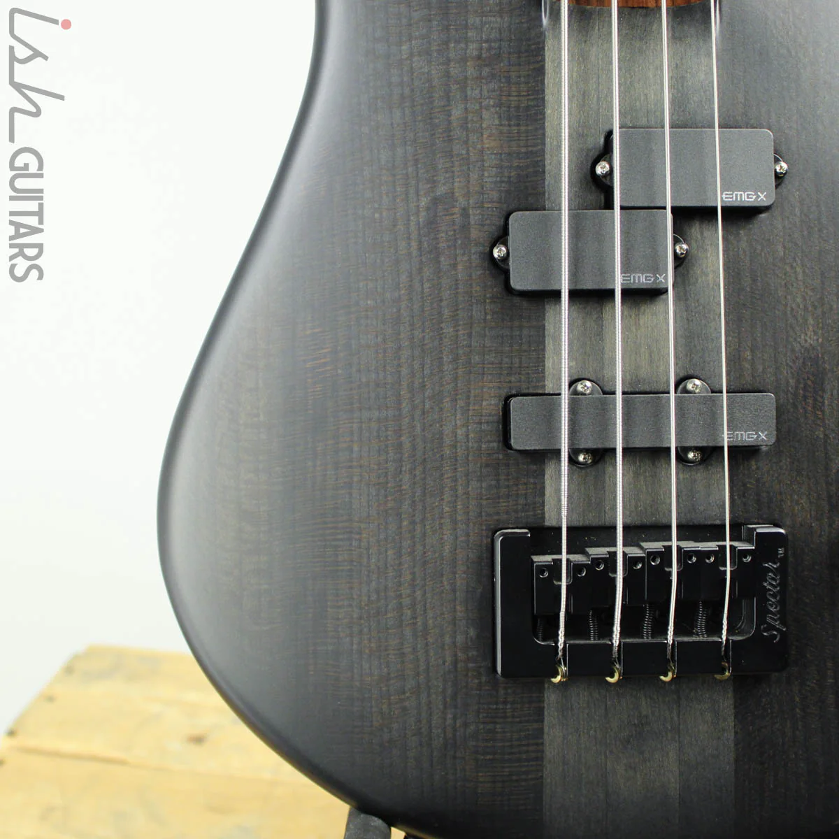 Spector Singlecut SC4 NS-2 Bass Black Stain Burst Matte Reclaimed Redwood - Image 4