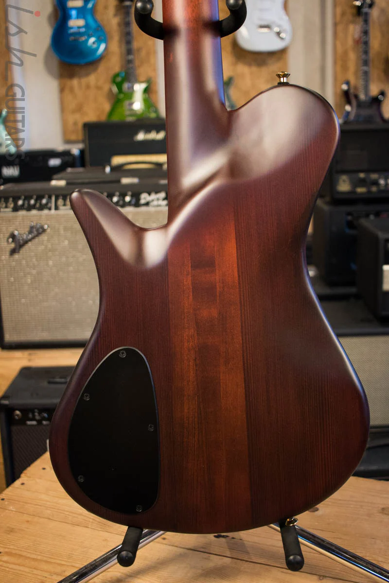 Spector Singlecut SC5 NS-5 Bass Ultra Amber Burst Matte Flame Maple - Image 7