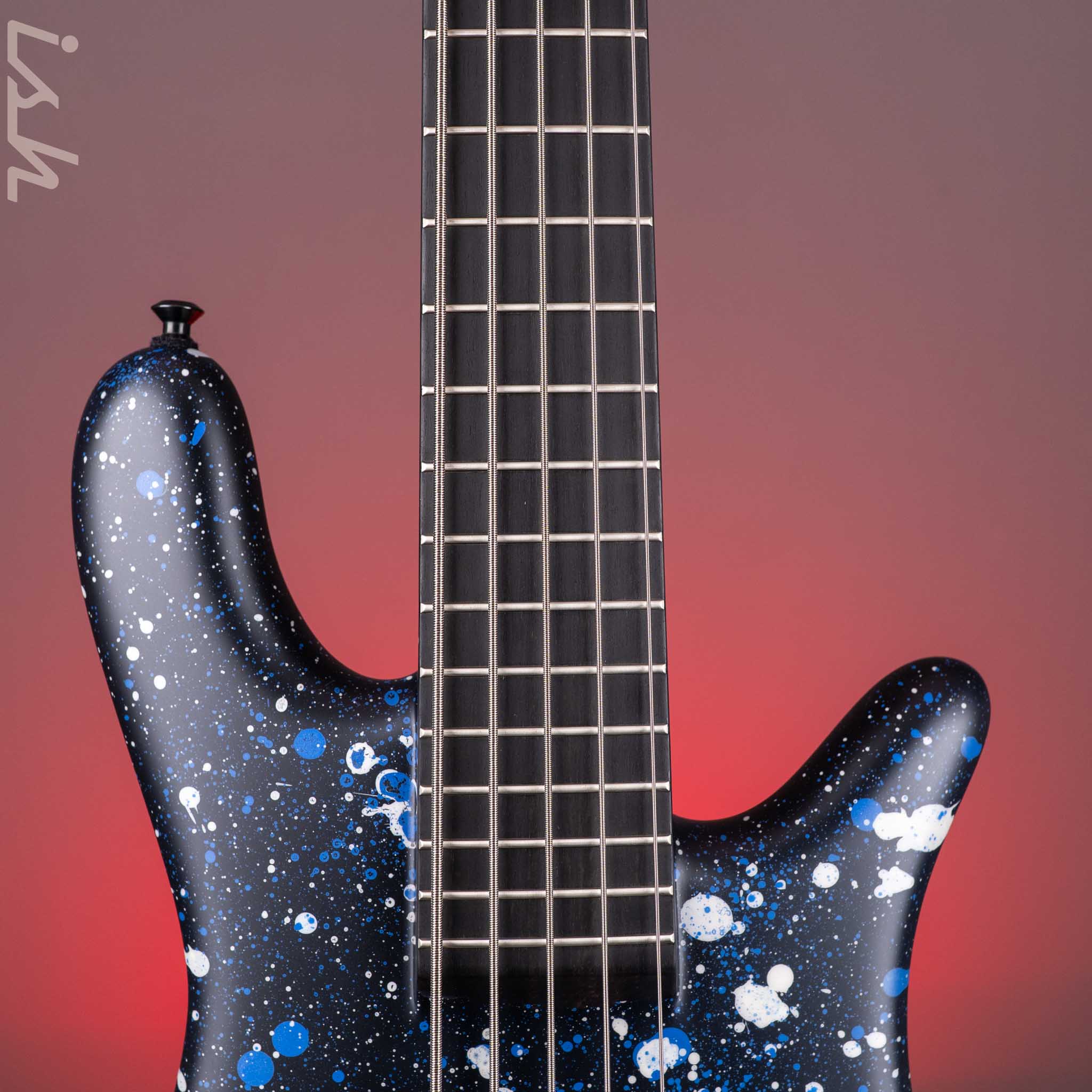 Spector USA NS-5 Matte Black with Blue and White Dots/Drips - Image 6