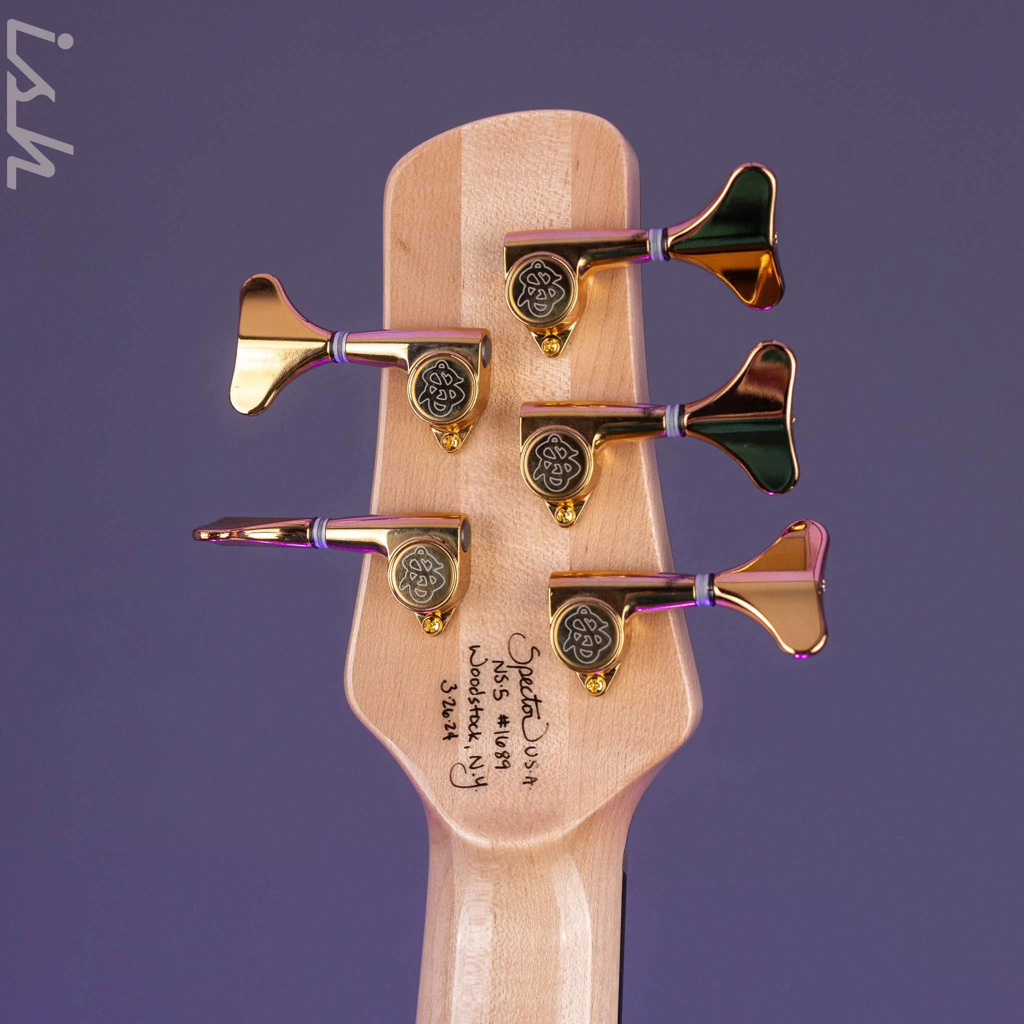 Spector USA NS-5XL 5-String Bass Natural Figured Walnut Demo - Image 10