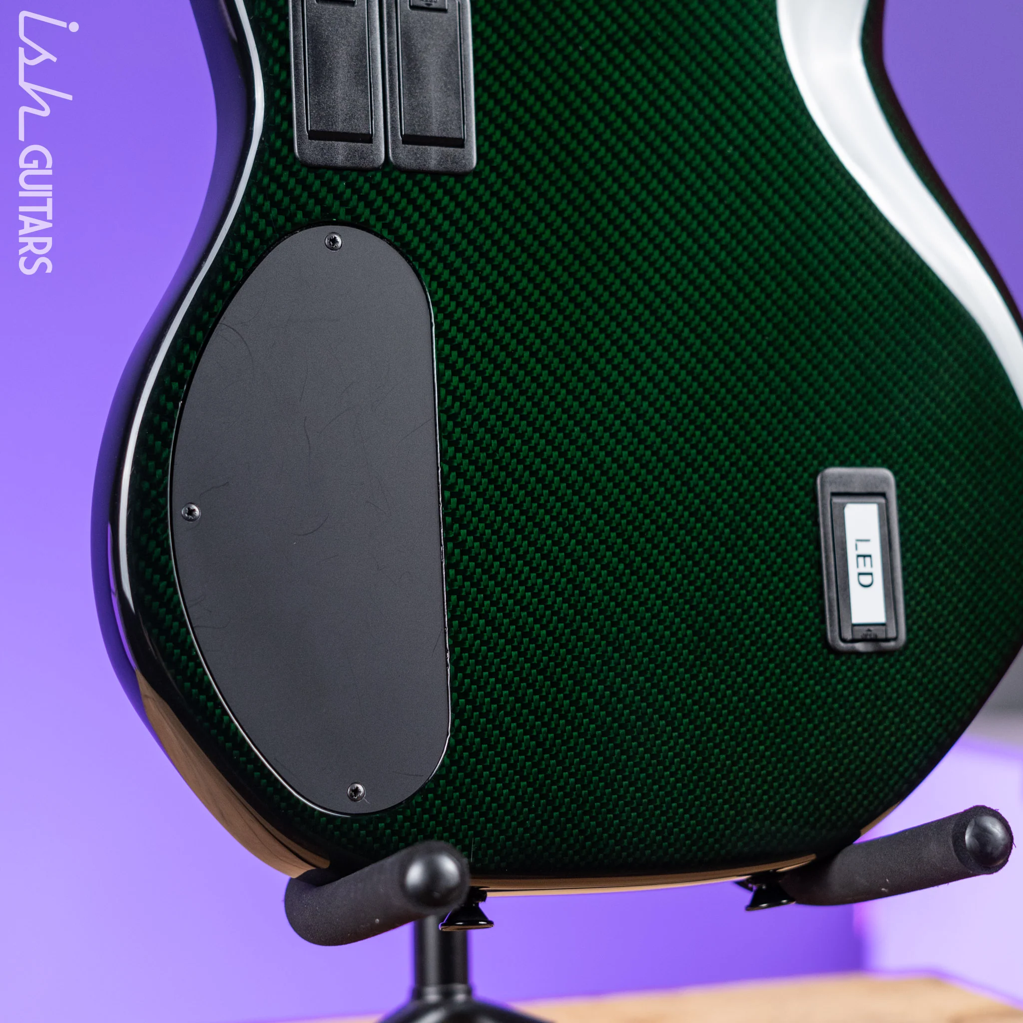 Status Stealth Bass Green Carbon Fiber w/ Green LEDs - Image 12